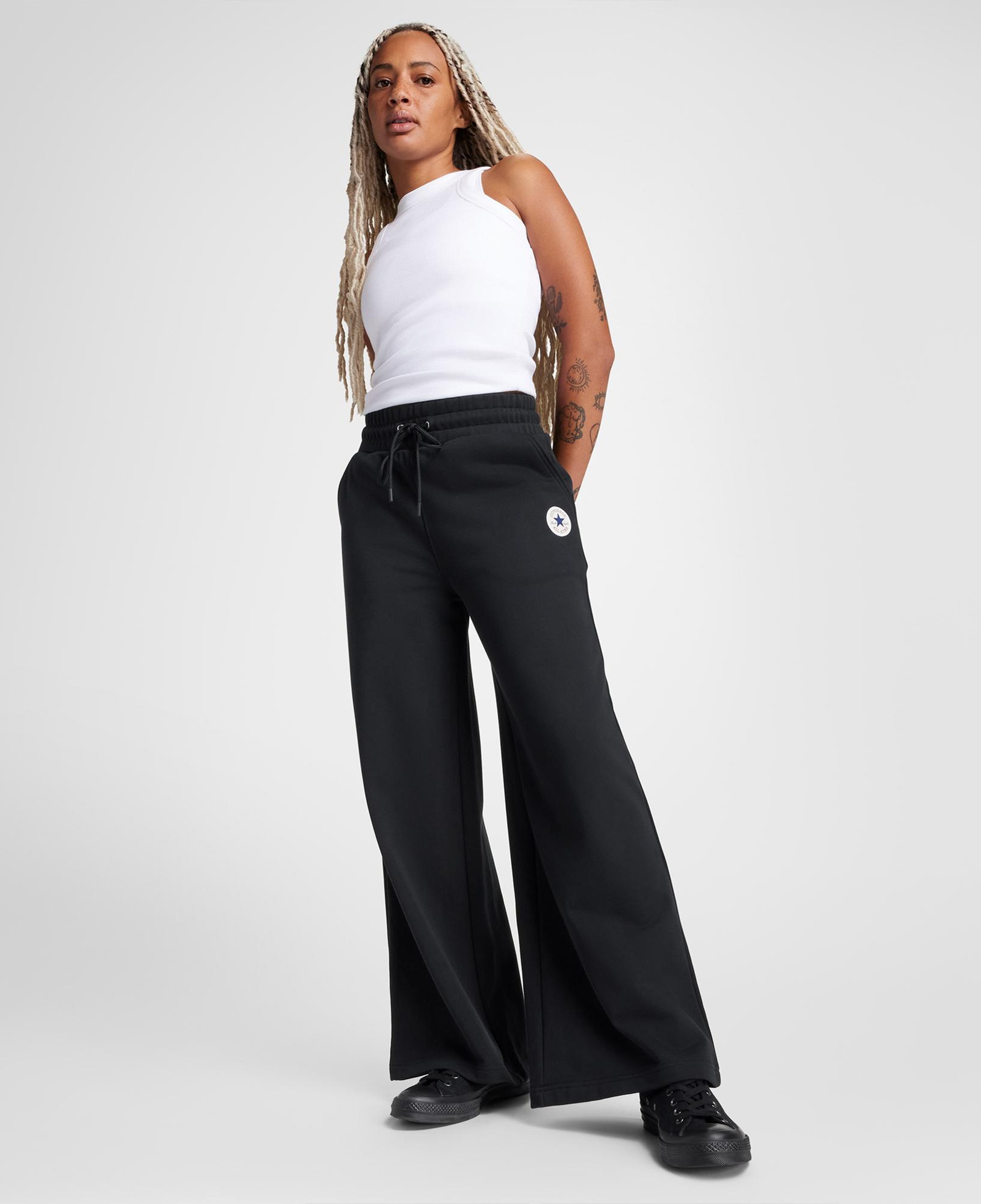 Converse Kadın Loose Fit Siyah Eşofman Altı