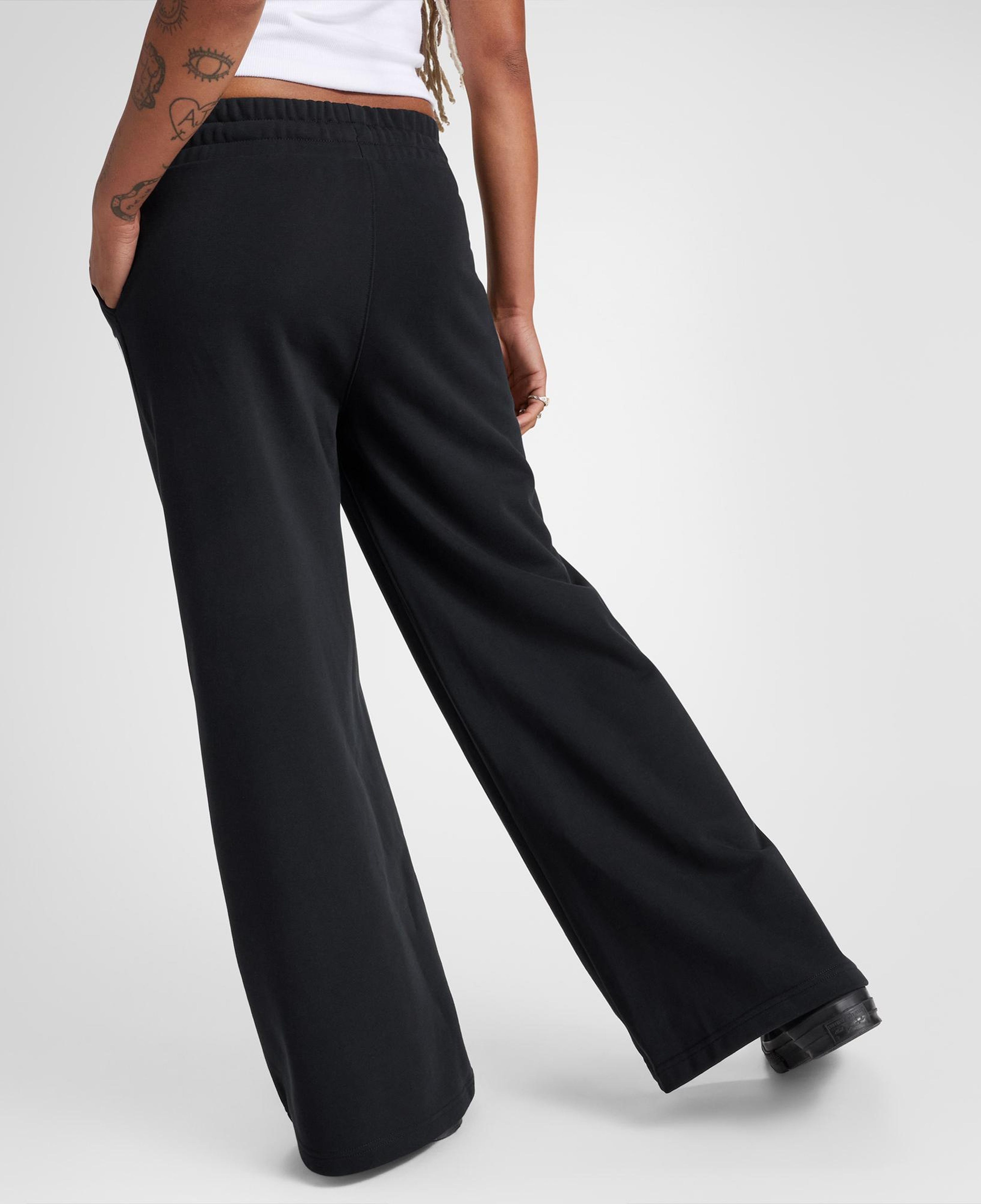 Converse Kadın Loose Fit Siyah Eşofman Altı