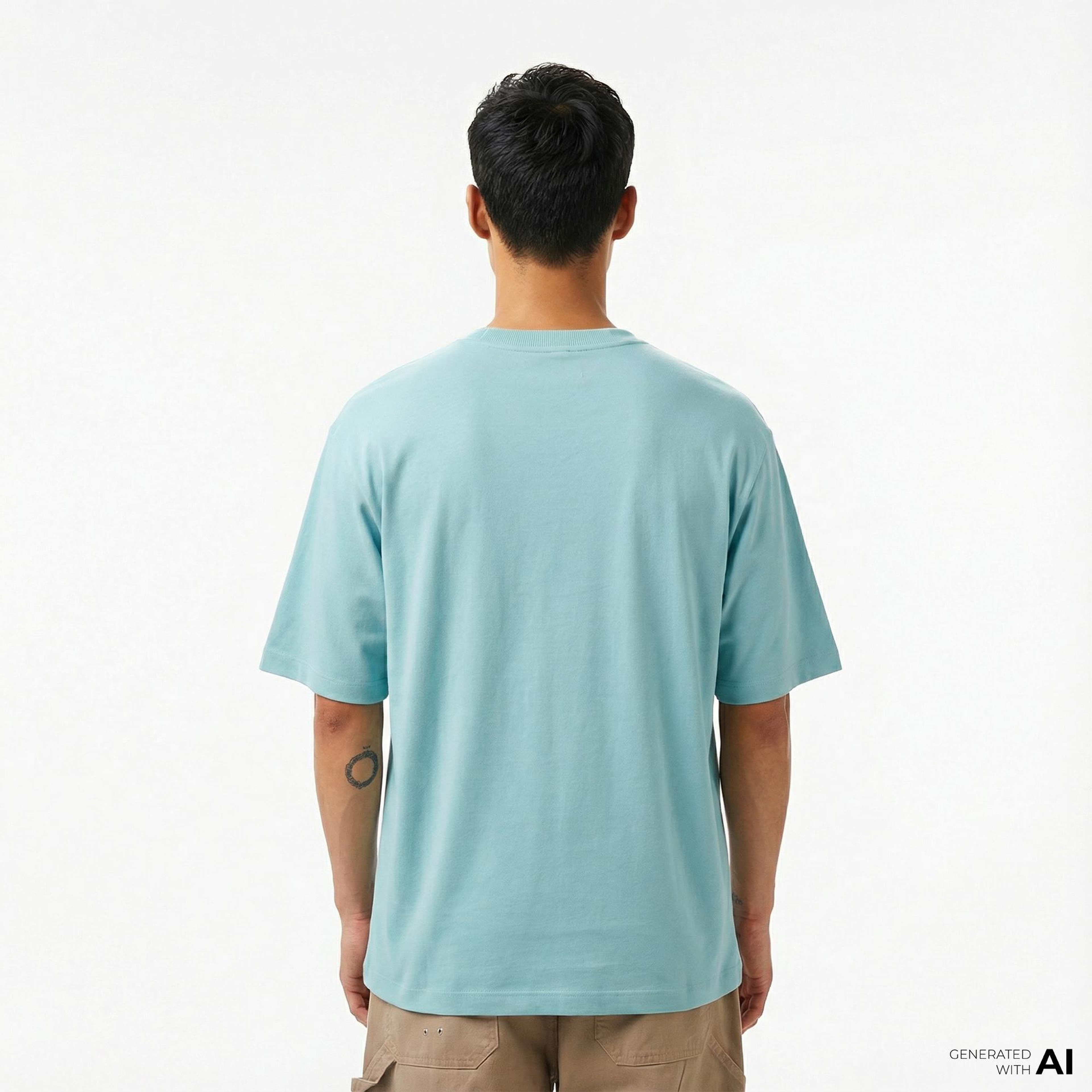 Converse Oversize Fit Erkek Mavi T-Shirt