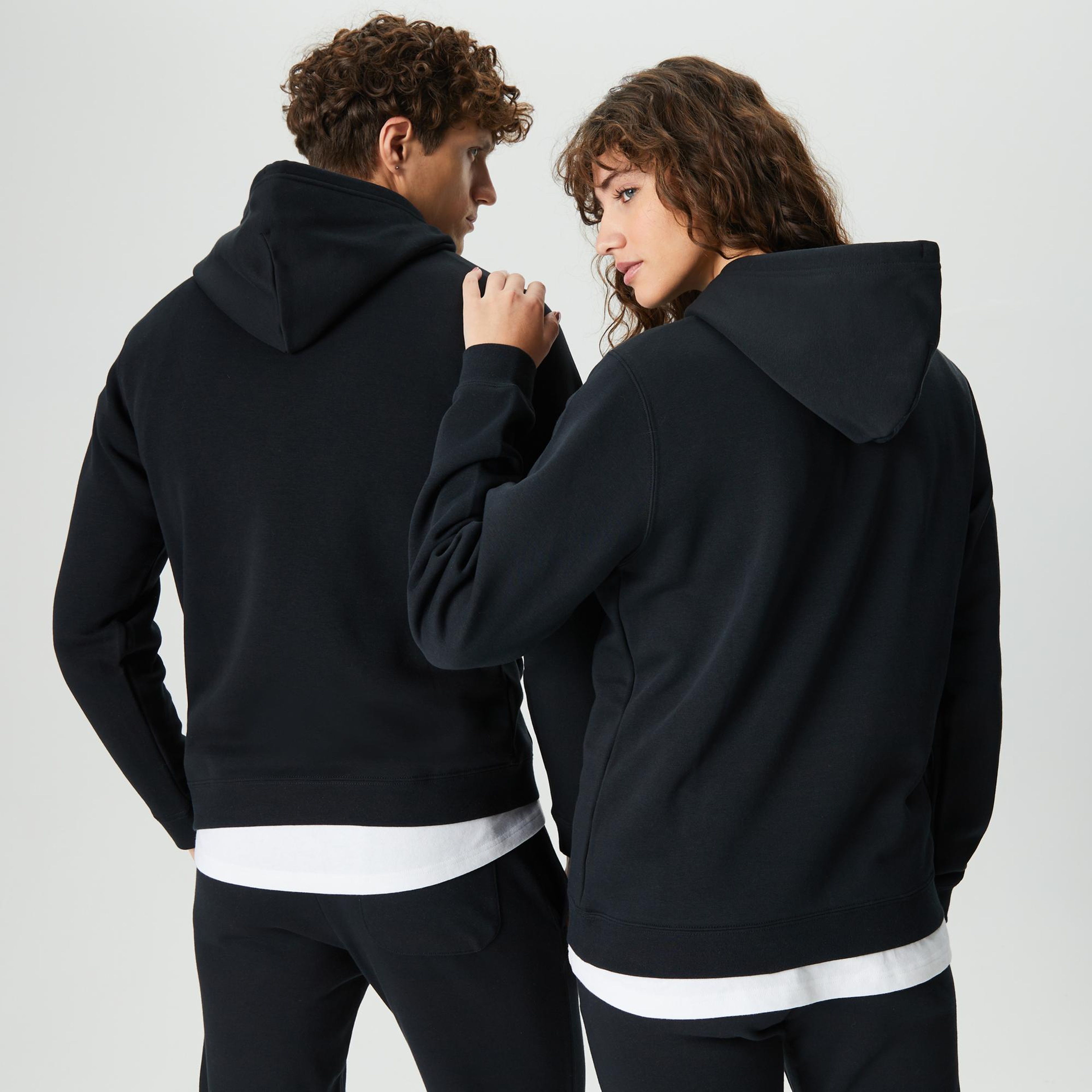 Converse Go-To Embroidered Star Chevron Brushed Back Fleece Unisex Siyah Hoodie