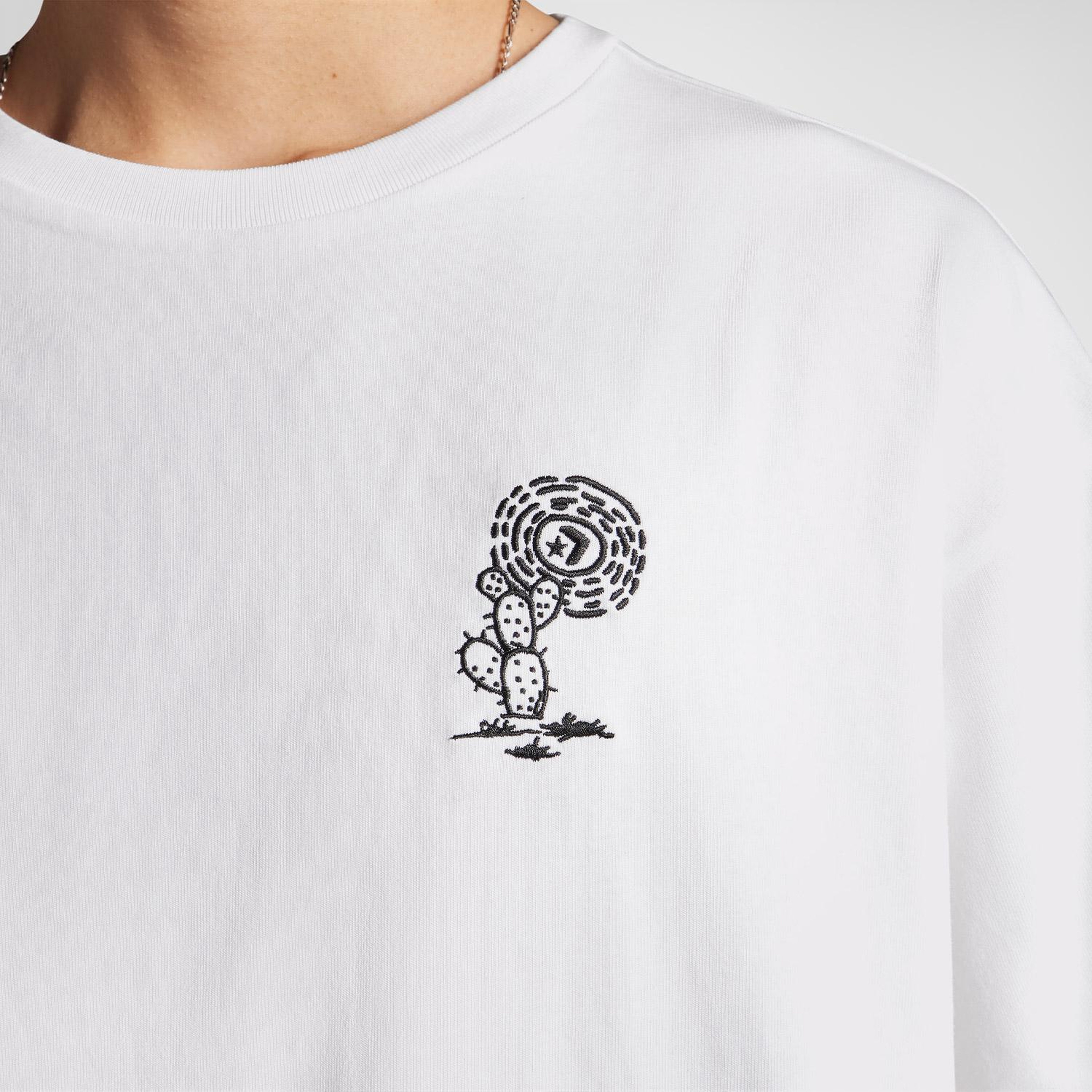 Converse Desert Festival Loose Fit Erkek Beyaz T-Shirt