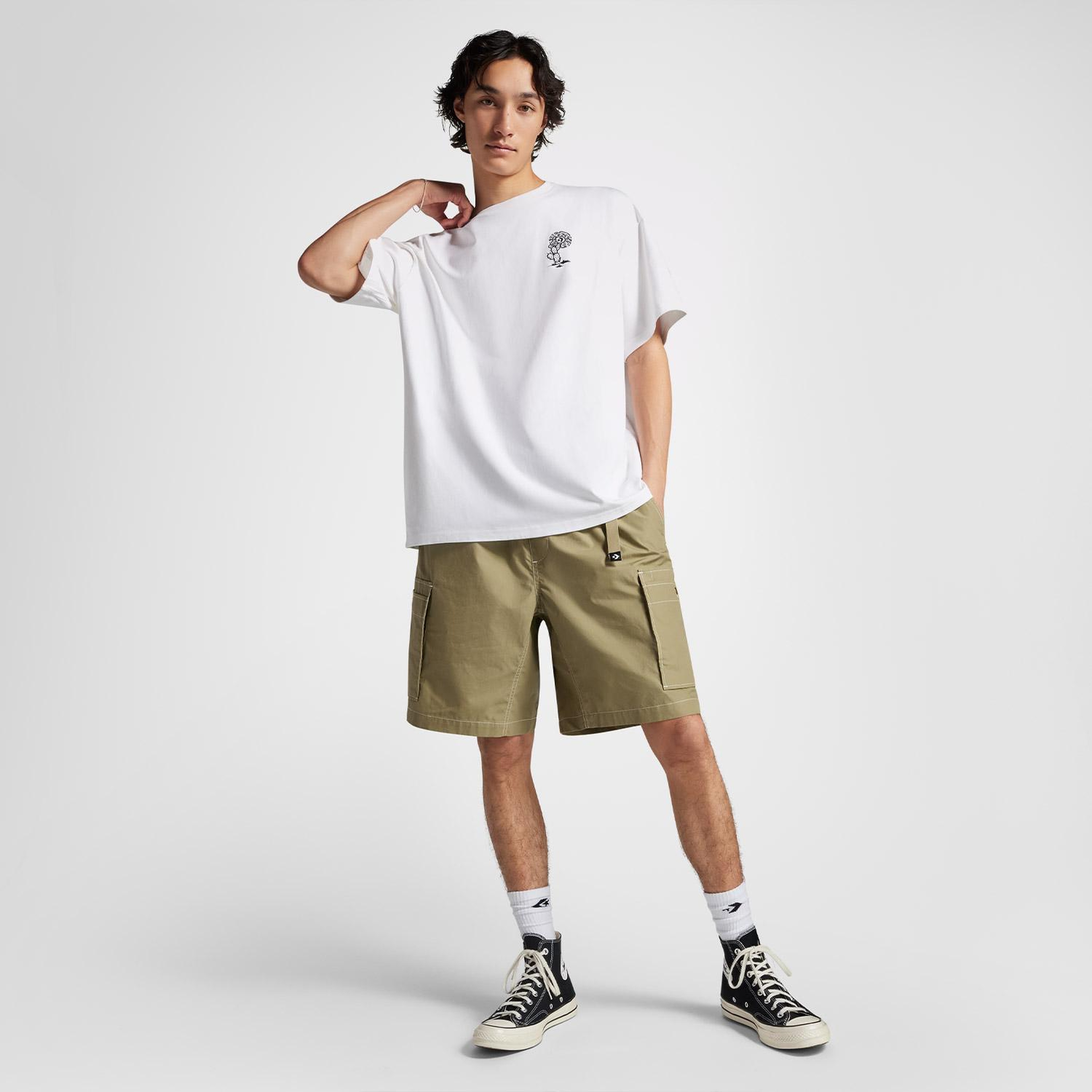 Converse Desert Festival Loose Fit Erkek Beyaz T-Shirt