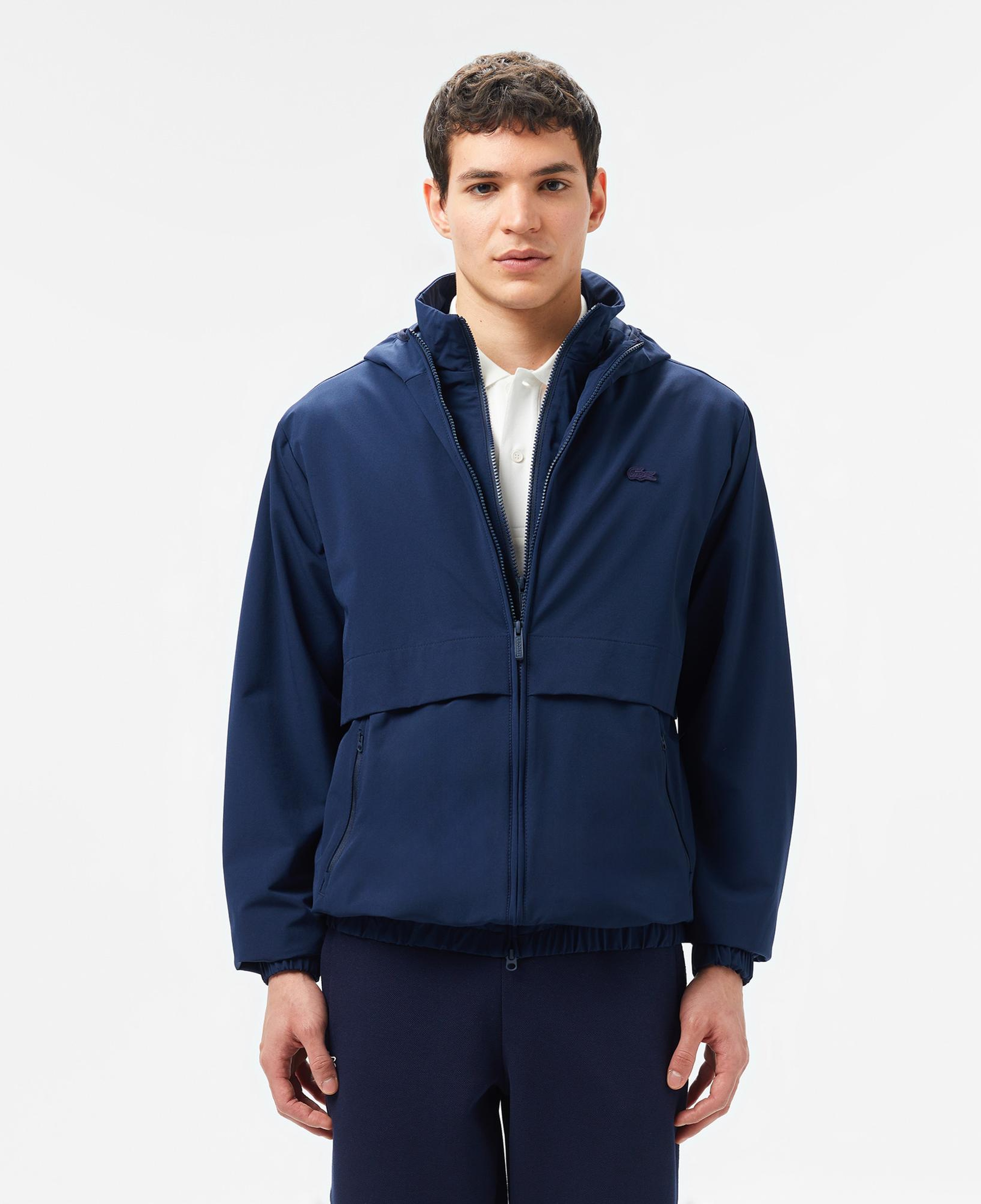 Lacoste Erkek Kapüşonlu Lacivert Ceket