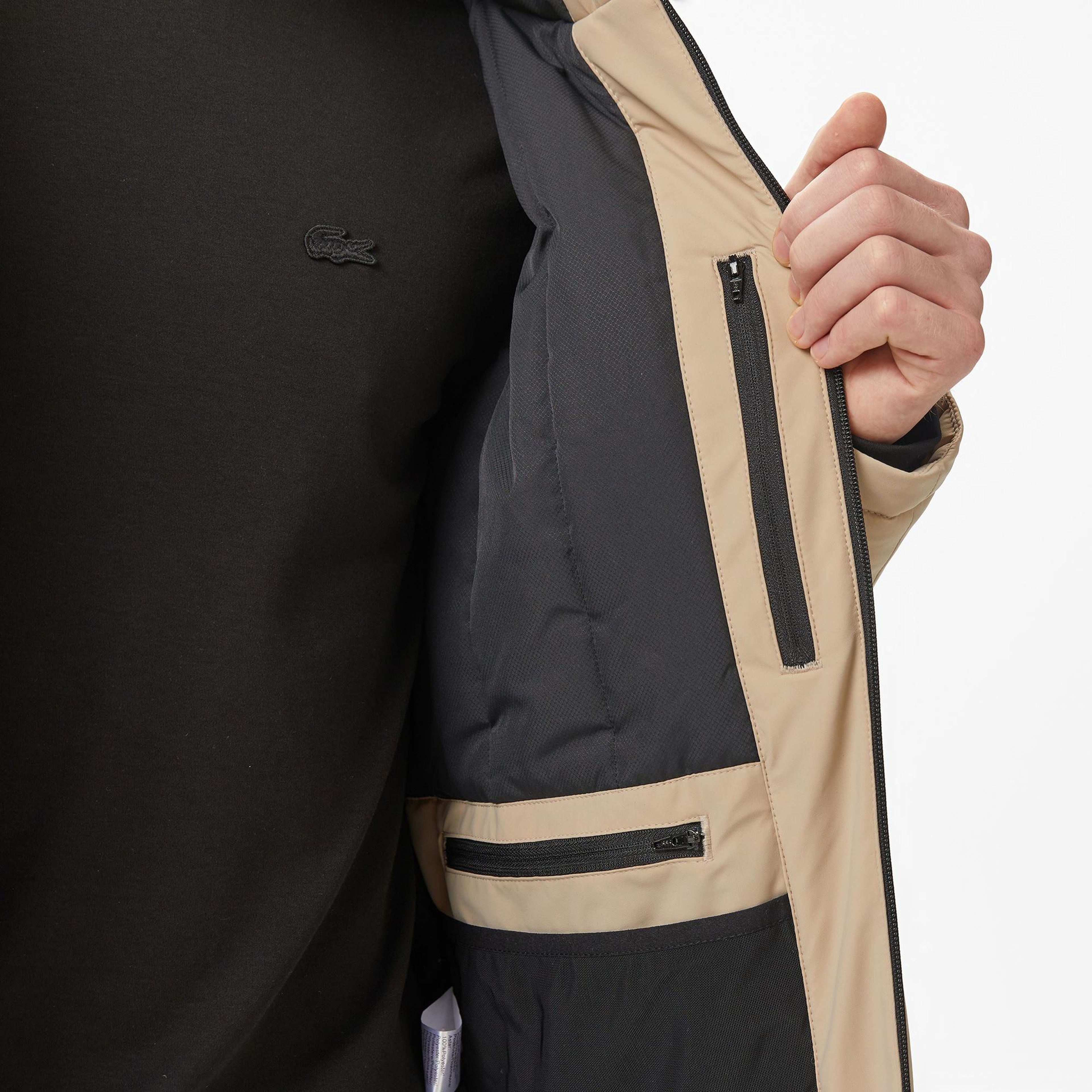 Lacoste Erkek Kapüşonlu Bej Mont