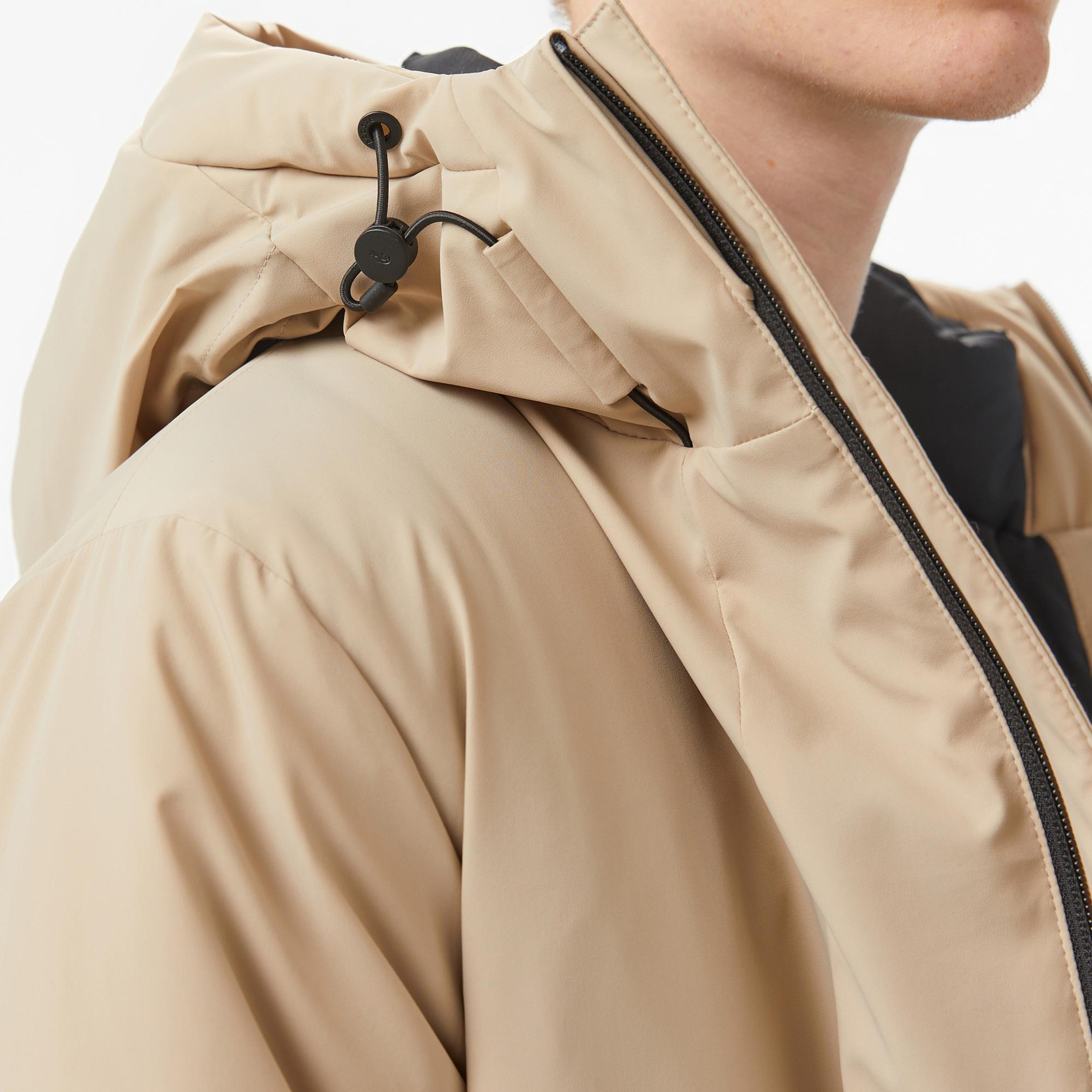 Lacoste Erkek Kapüşonlu Bej Mont