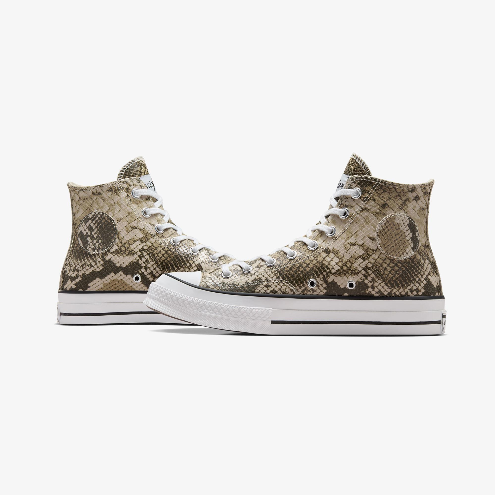 Converse x Stüssy Chuck 70 Unisex Bej Deri Sneaker