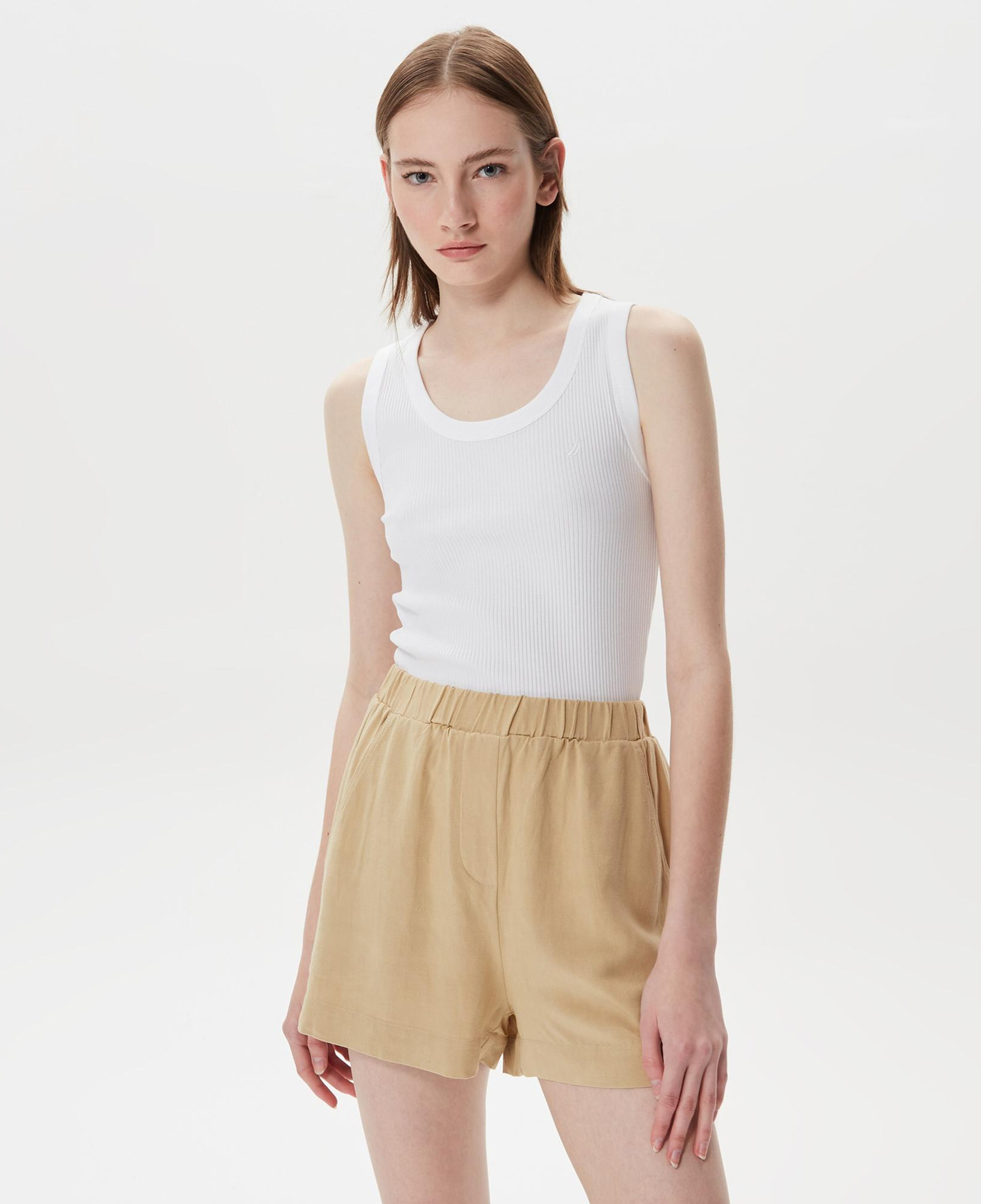 Nautica Kadın Beyaz Slim Fit T-Shirt