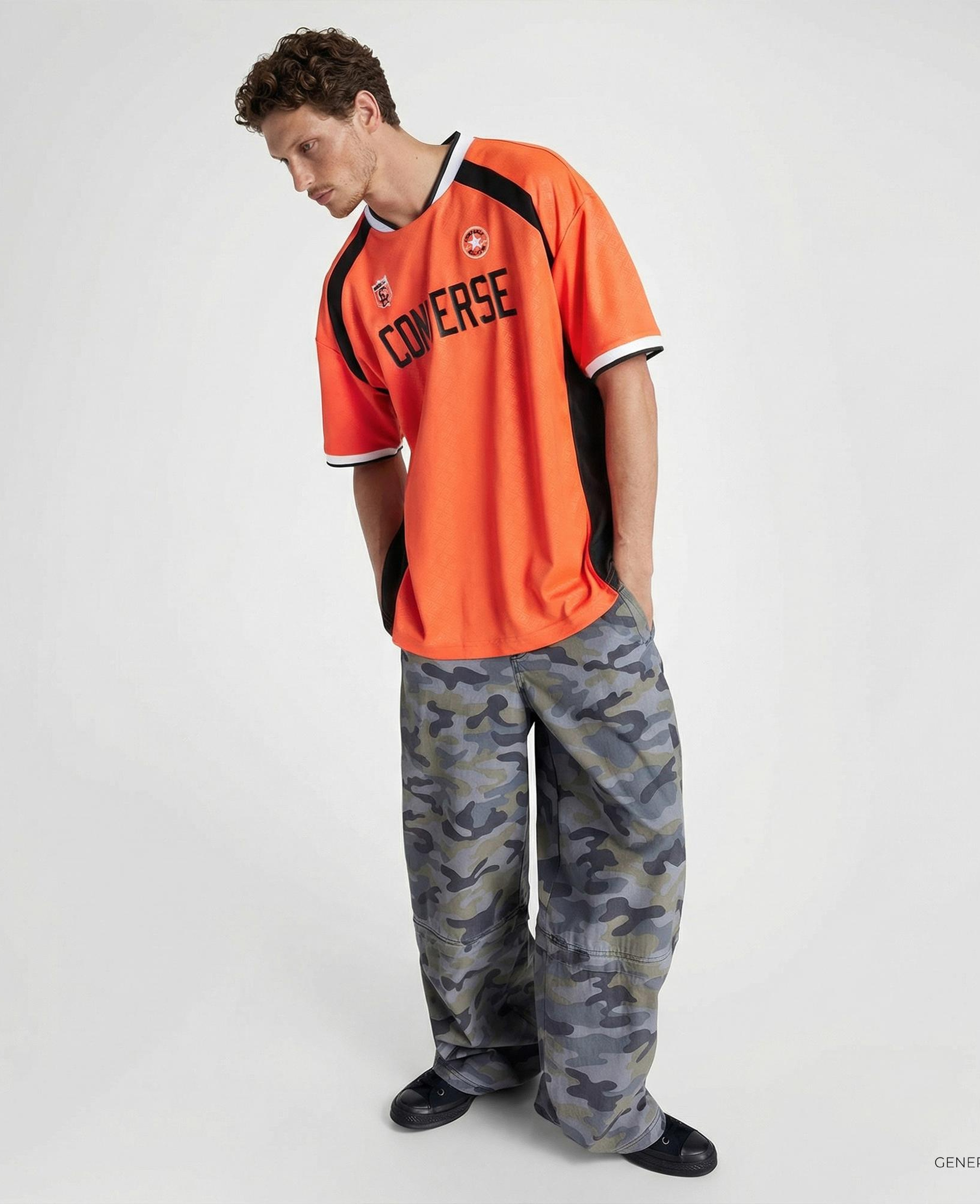 Converse Erkek Baskılı Turuncu Forma