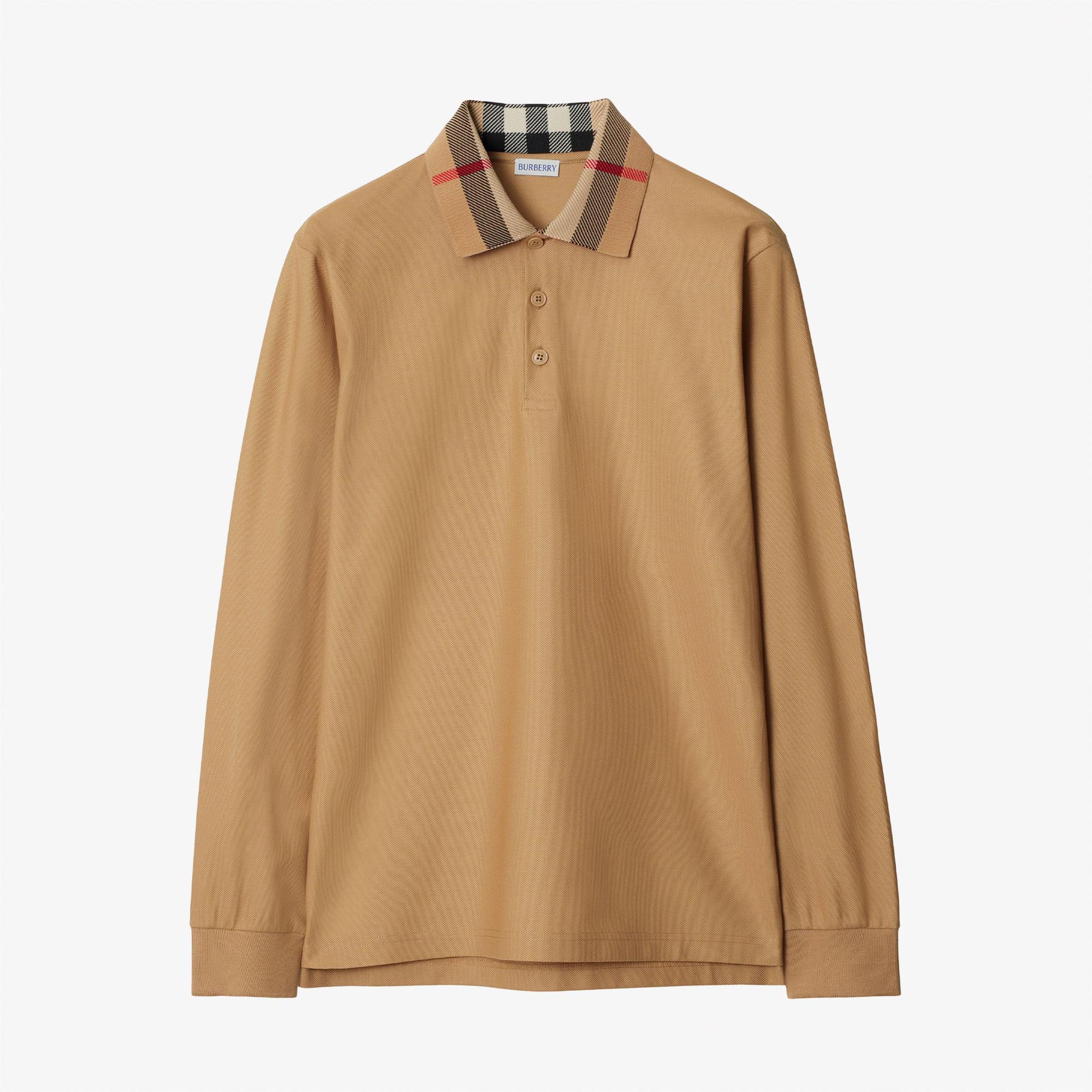 Burberry Pamuklu Erkek Bej Polo