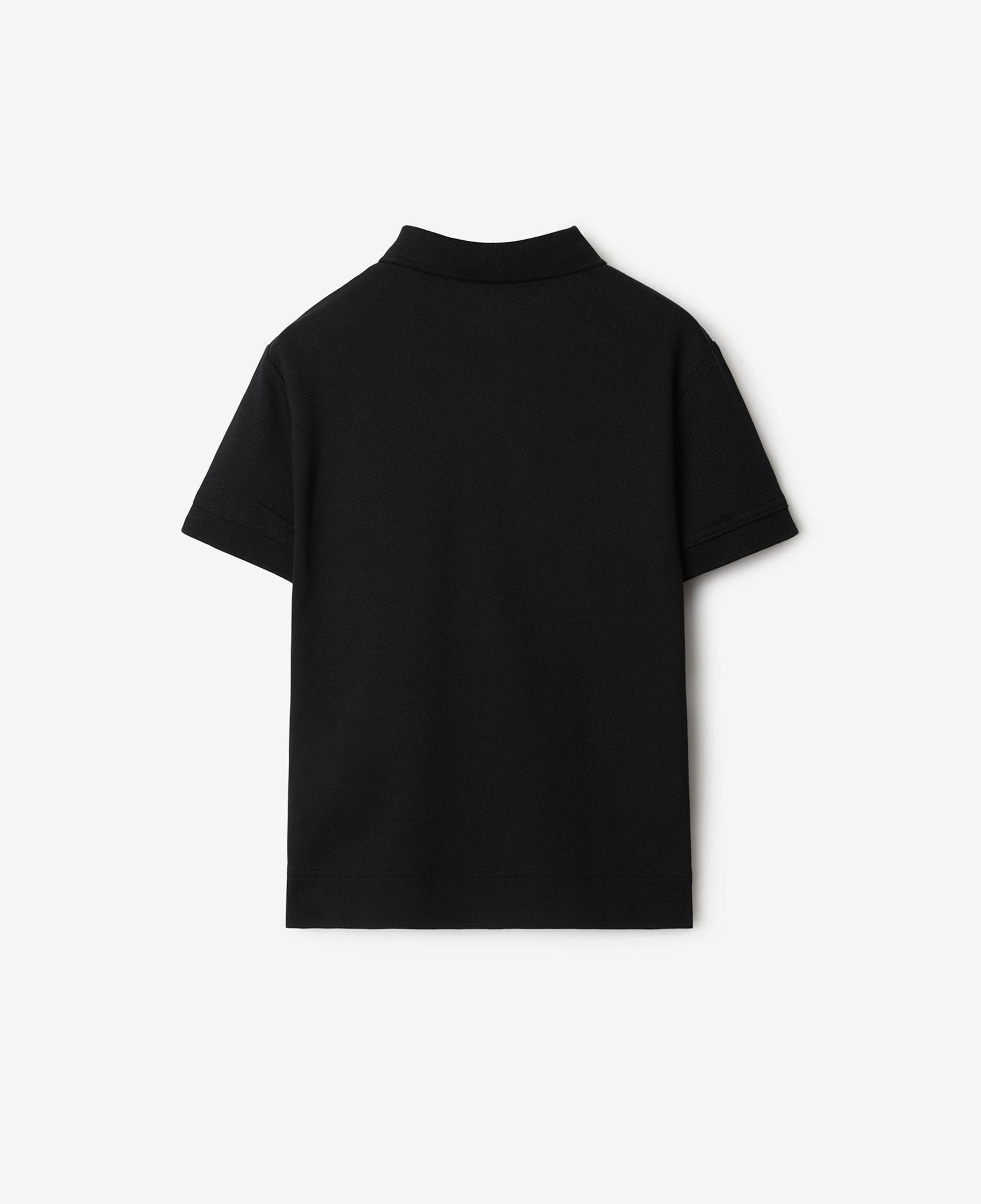 Burberry Johane Label Cotton Çocuk Siyah Polo