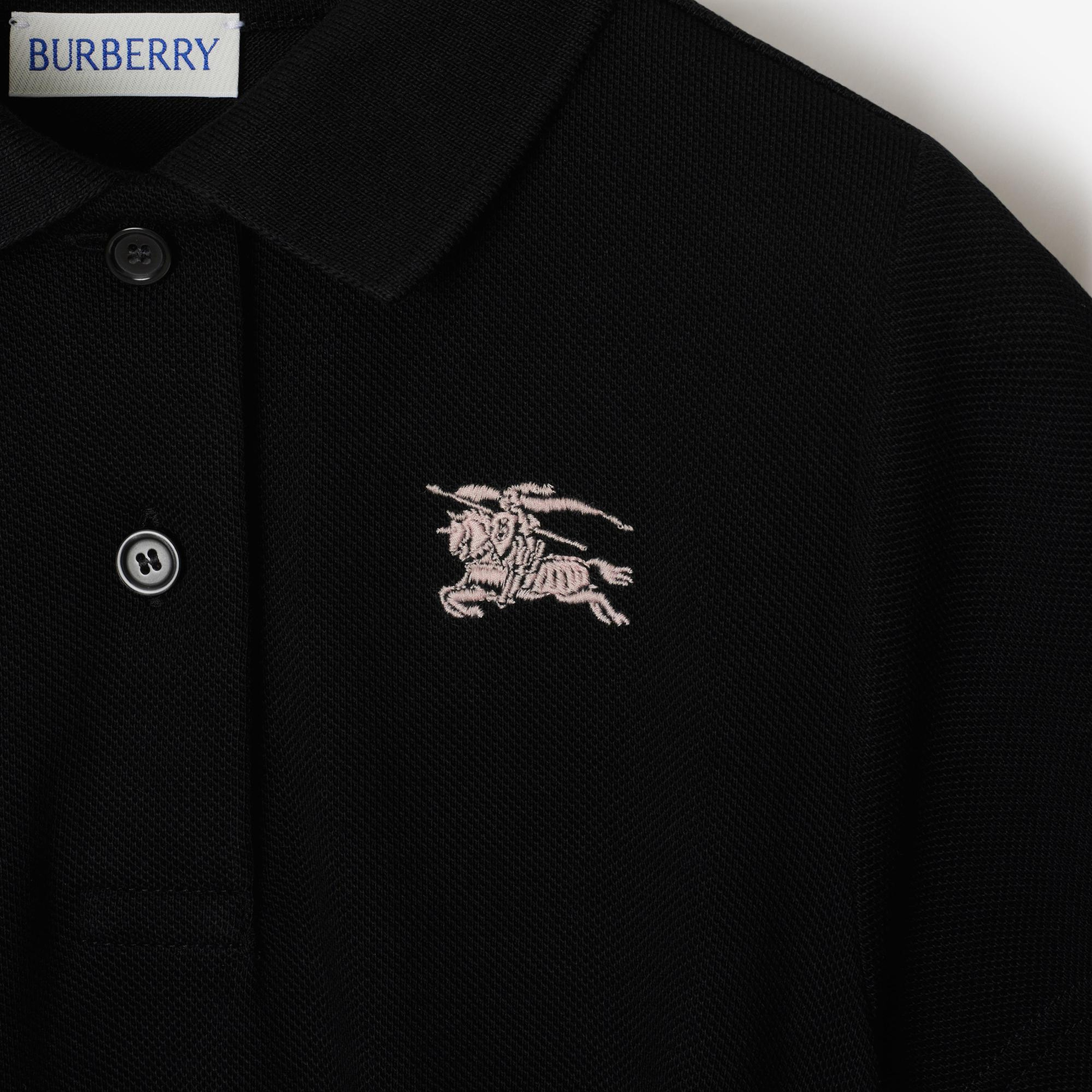 Burberry Astrid Cotton Çocuk Siyah Elbise