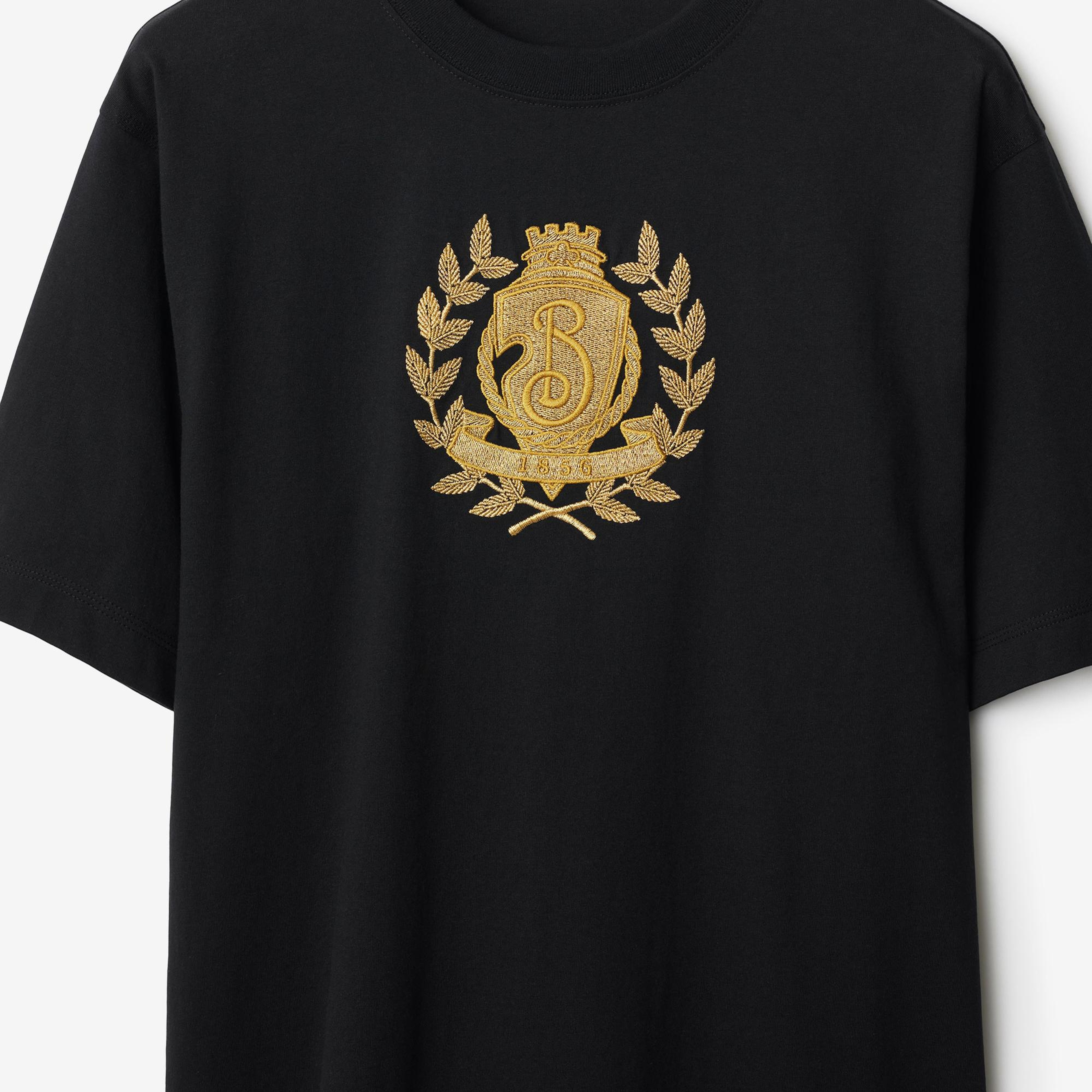 Burberry Sic Crest Cotton Erkek Siyah T-Shirt