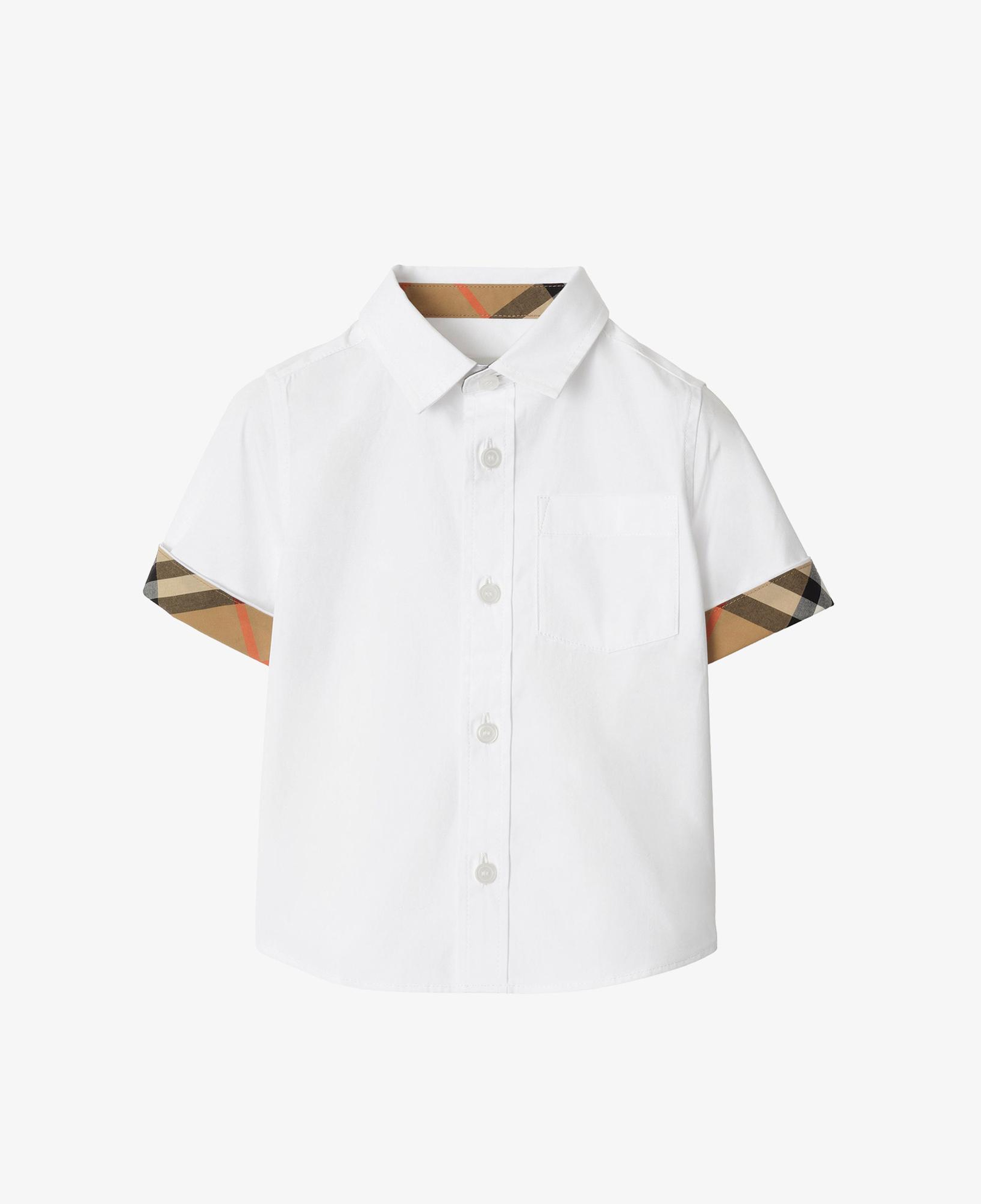 Burberry Owen Check Çocuk Beyaz Gömlek
