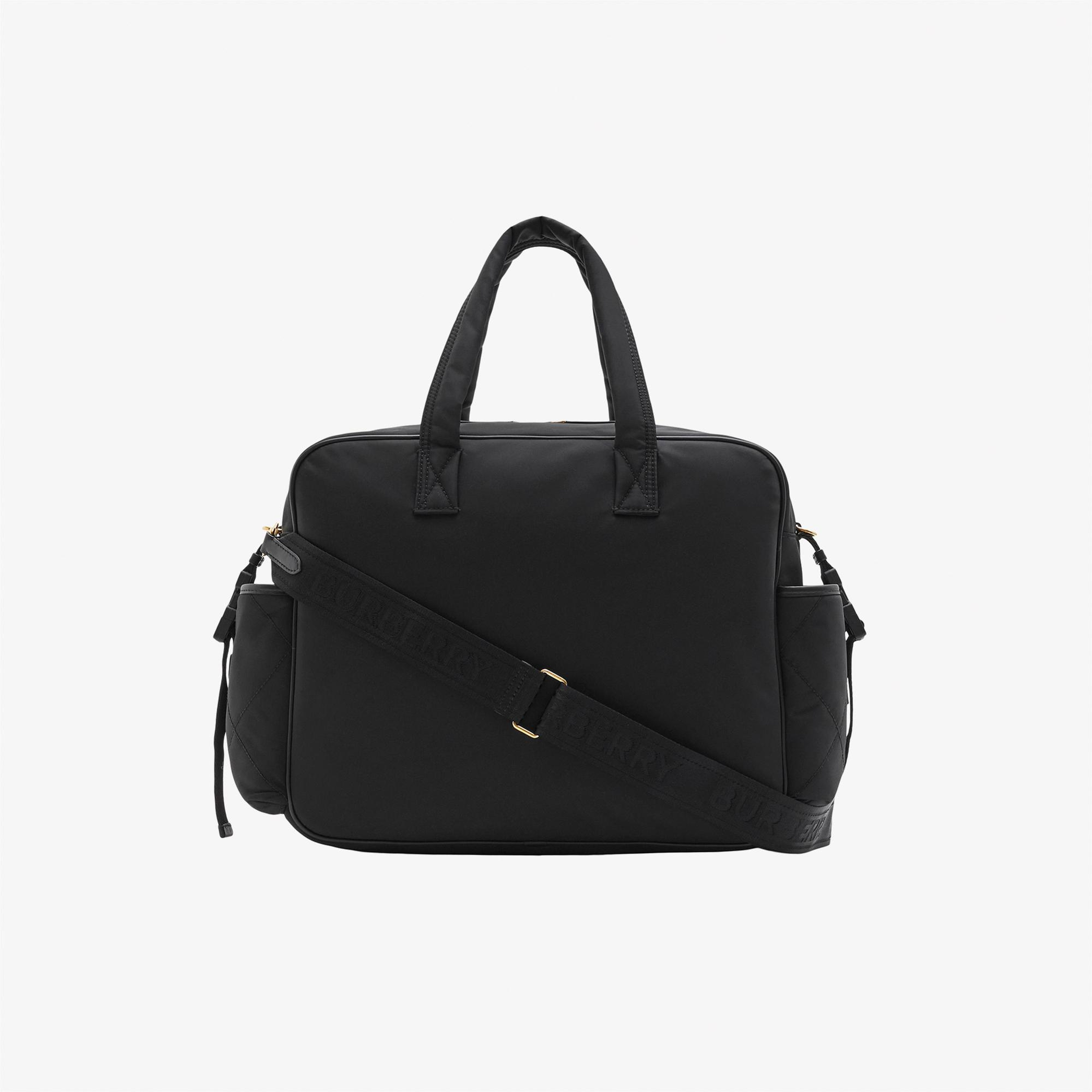 Burberry Quilted Nylon Baby Changing Çocuk Siyah Omuz Çantası