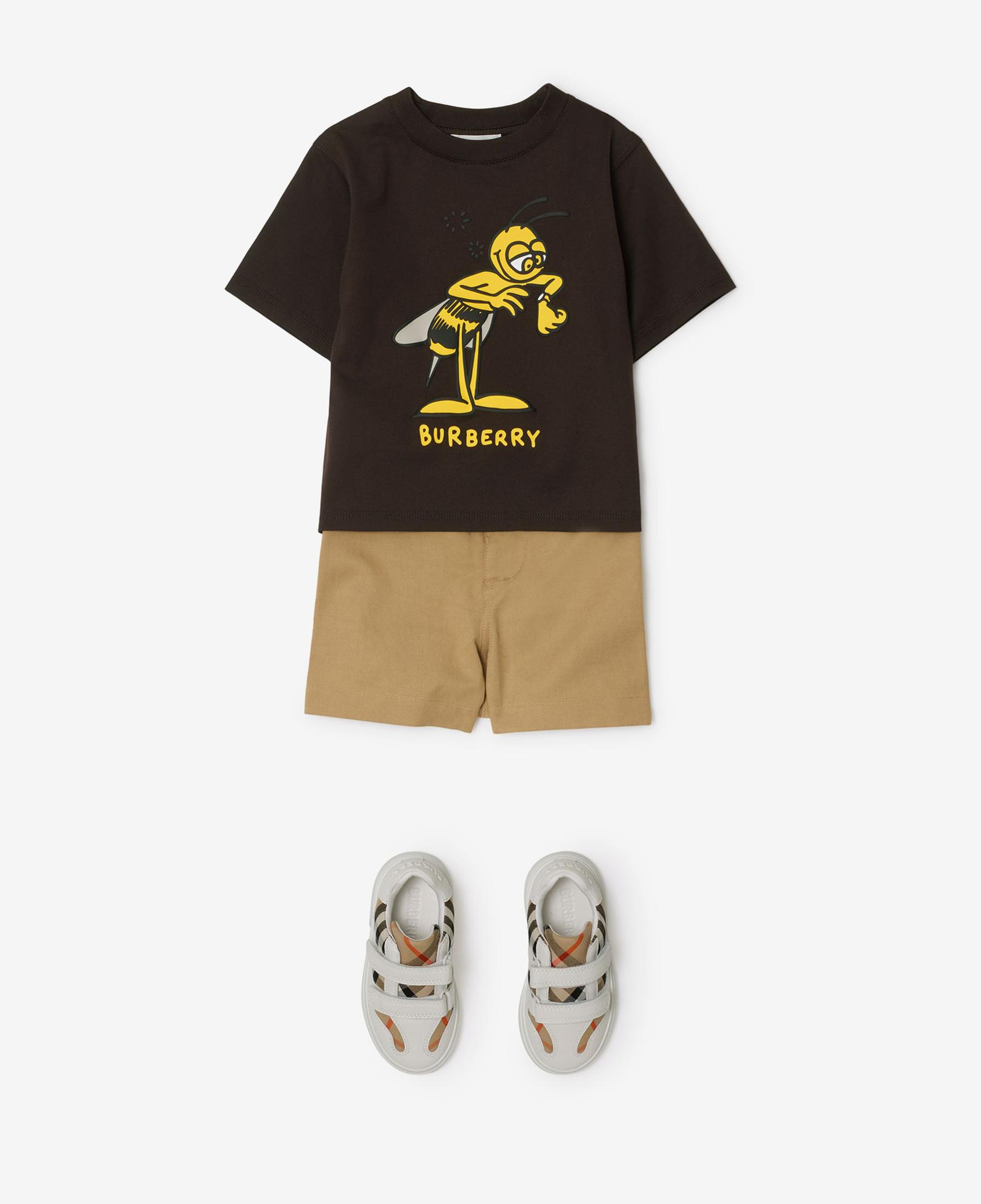 Burberry Oscar Cotton Blend Çocuk Bej Şort