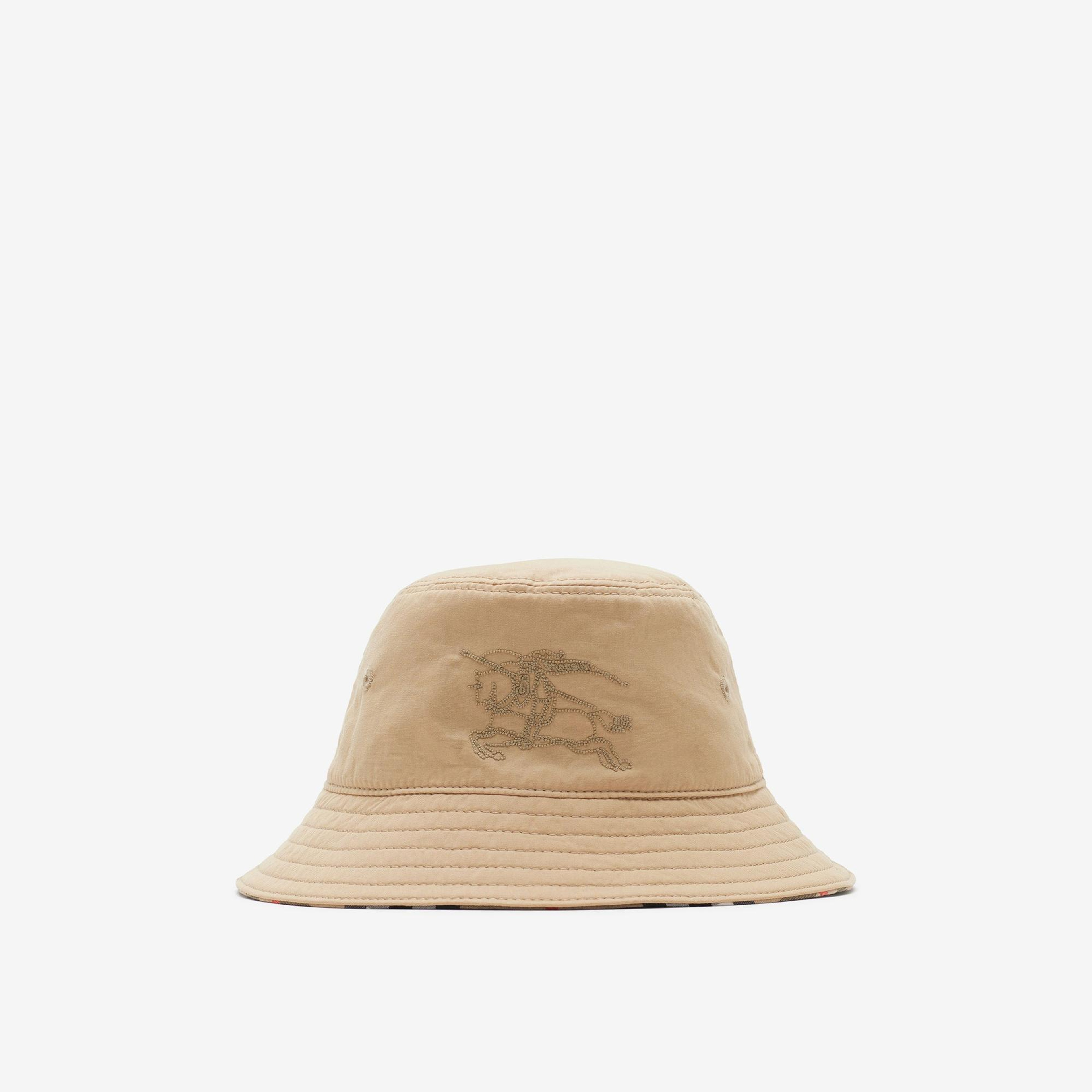 Burberry Reversible Pamuklu Bucket Çocuk Bej Şapka
