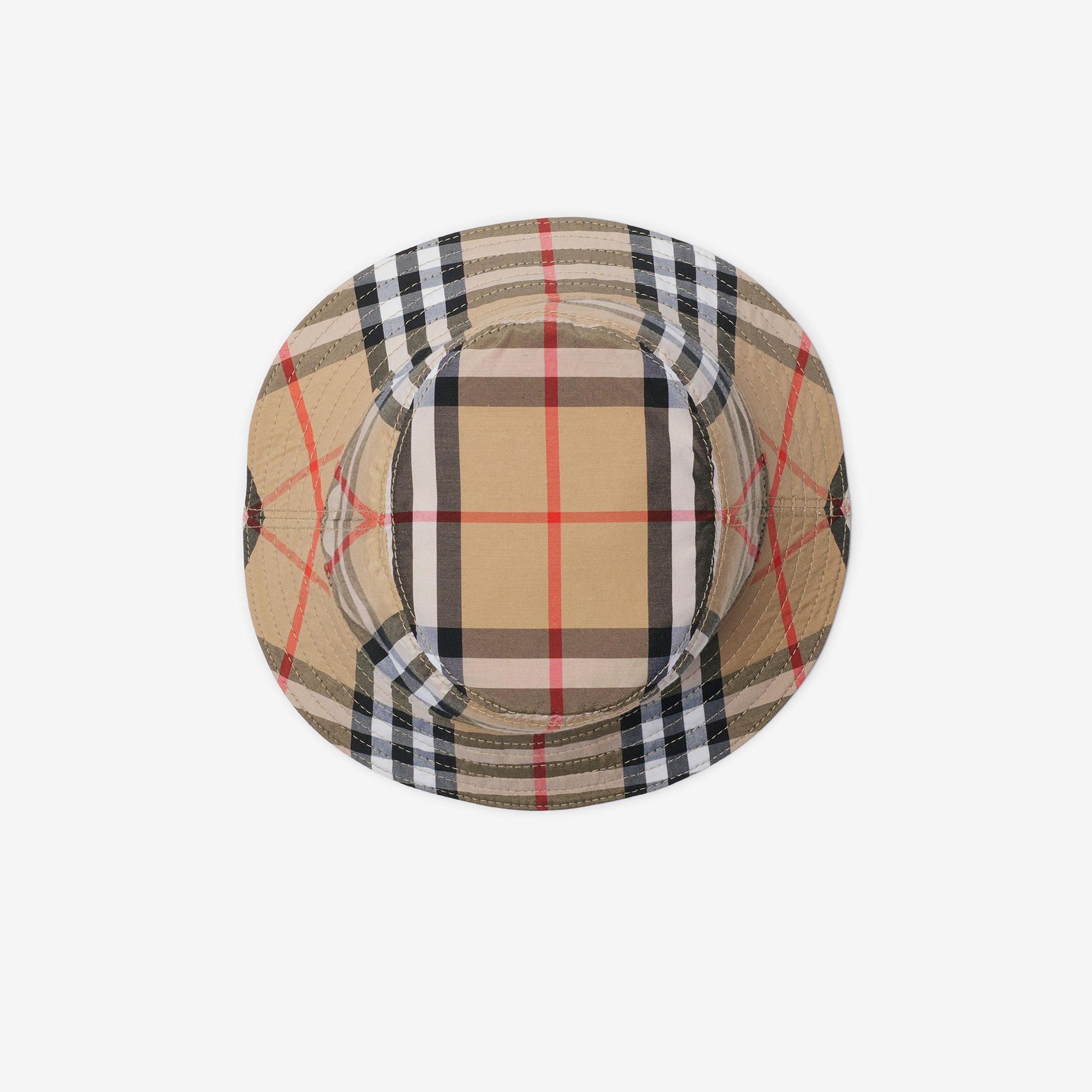Burberry Reversible Pamuklu Bucket Çocuk Bej Şapka
