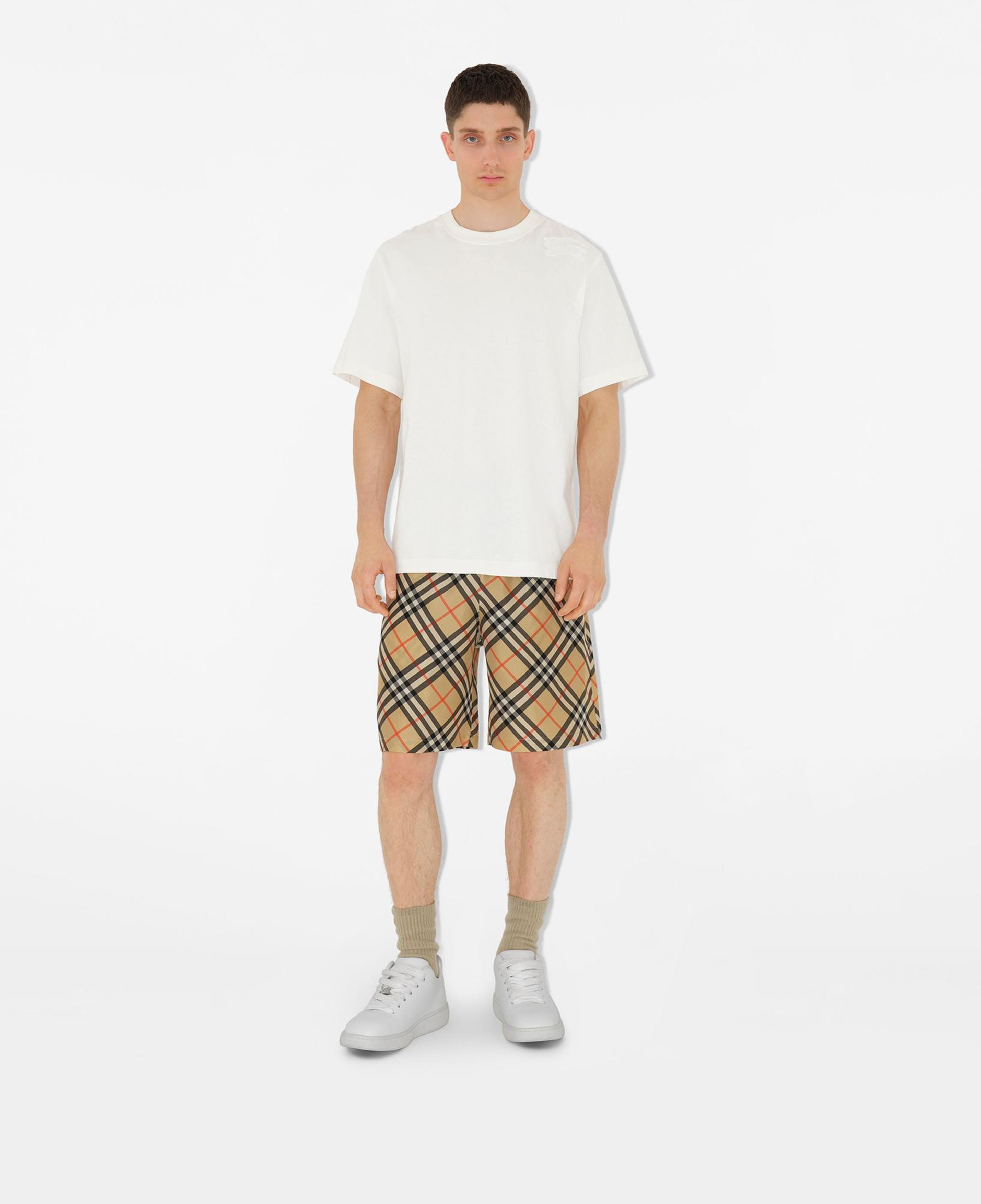 Burberry Check İpek Erkek Bej Şort