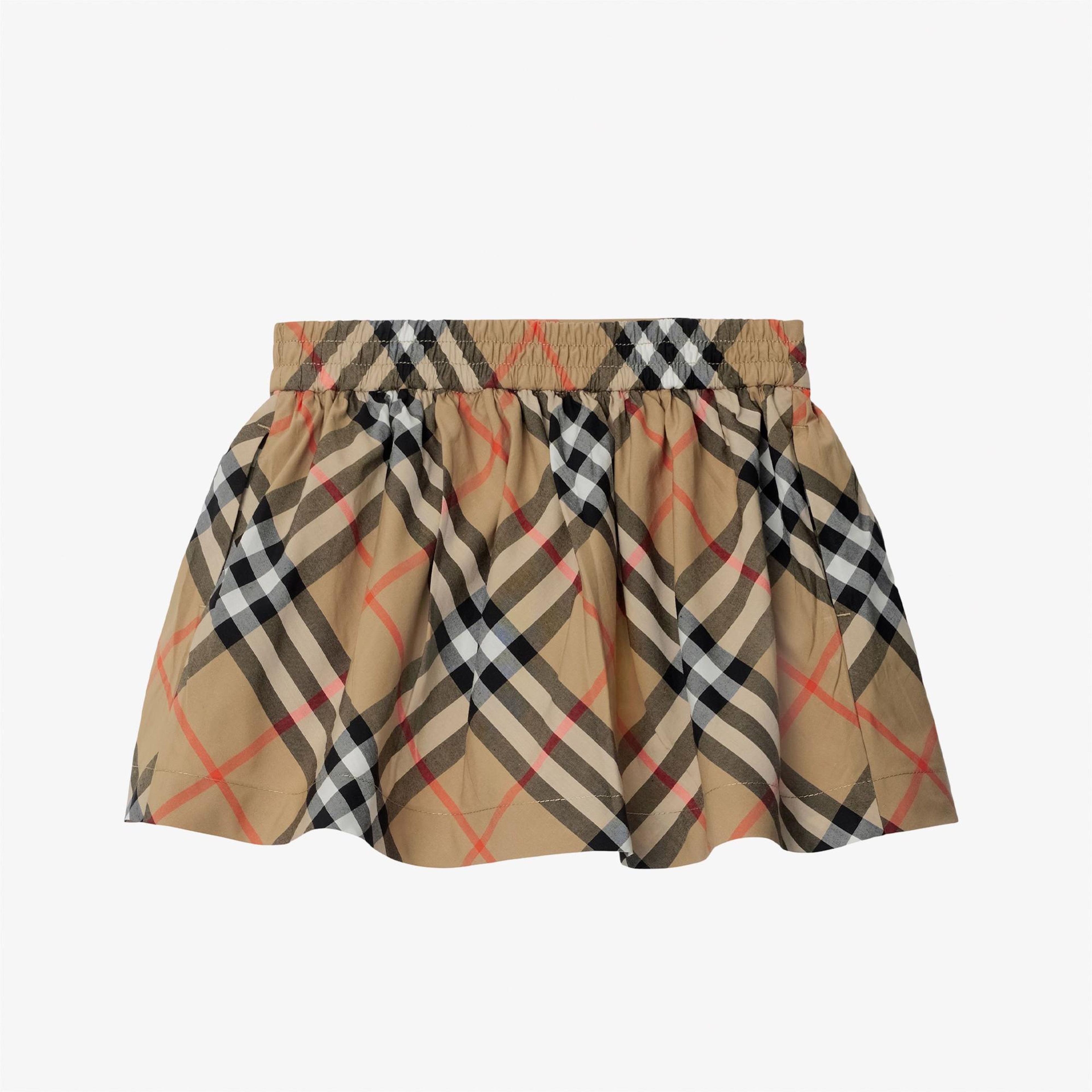 Burberry Check Pamuk Çocuk Bej Etek