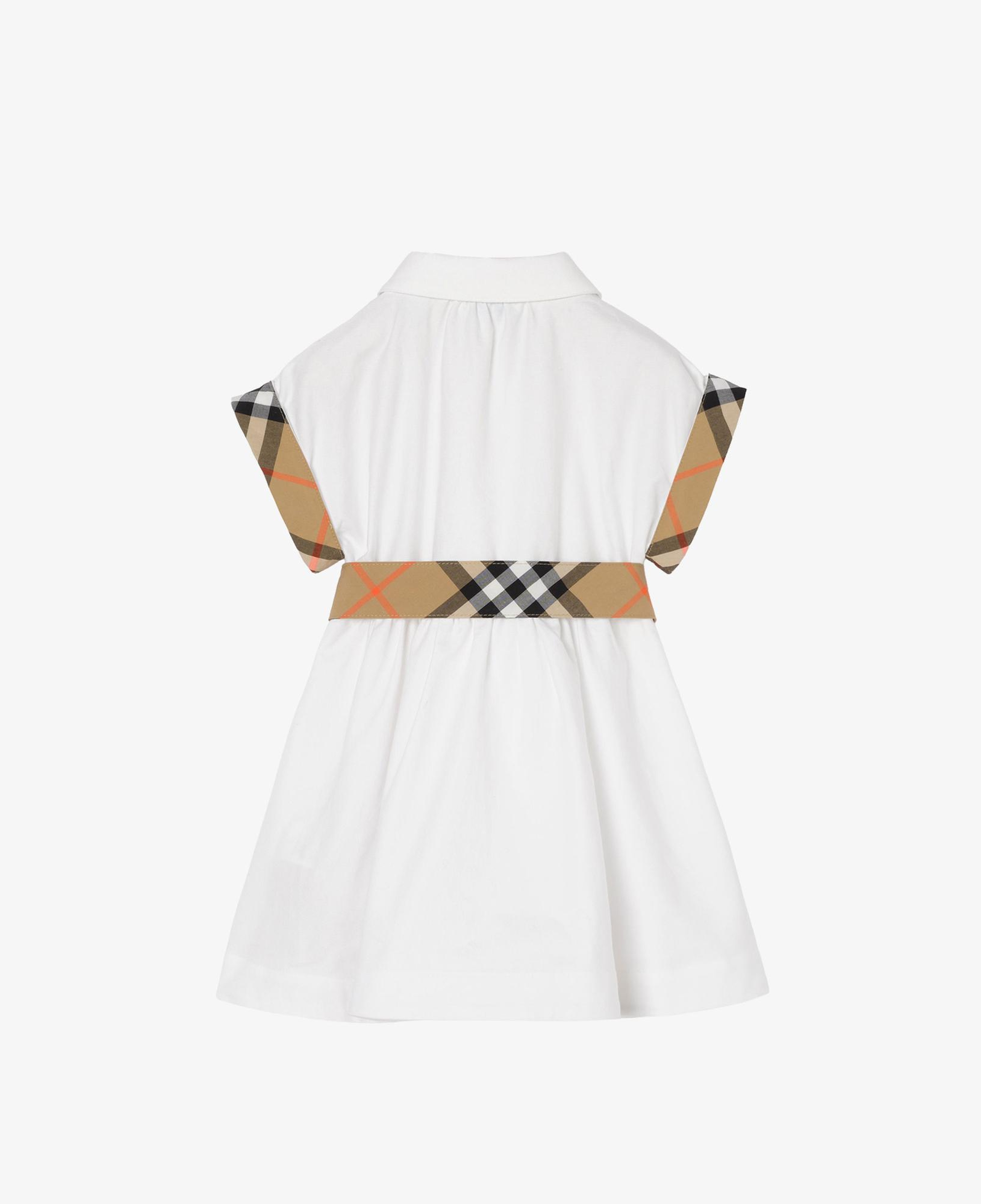 Burberry Juılıet Check Çocuk Beyaz Elbise