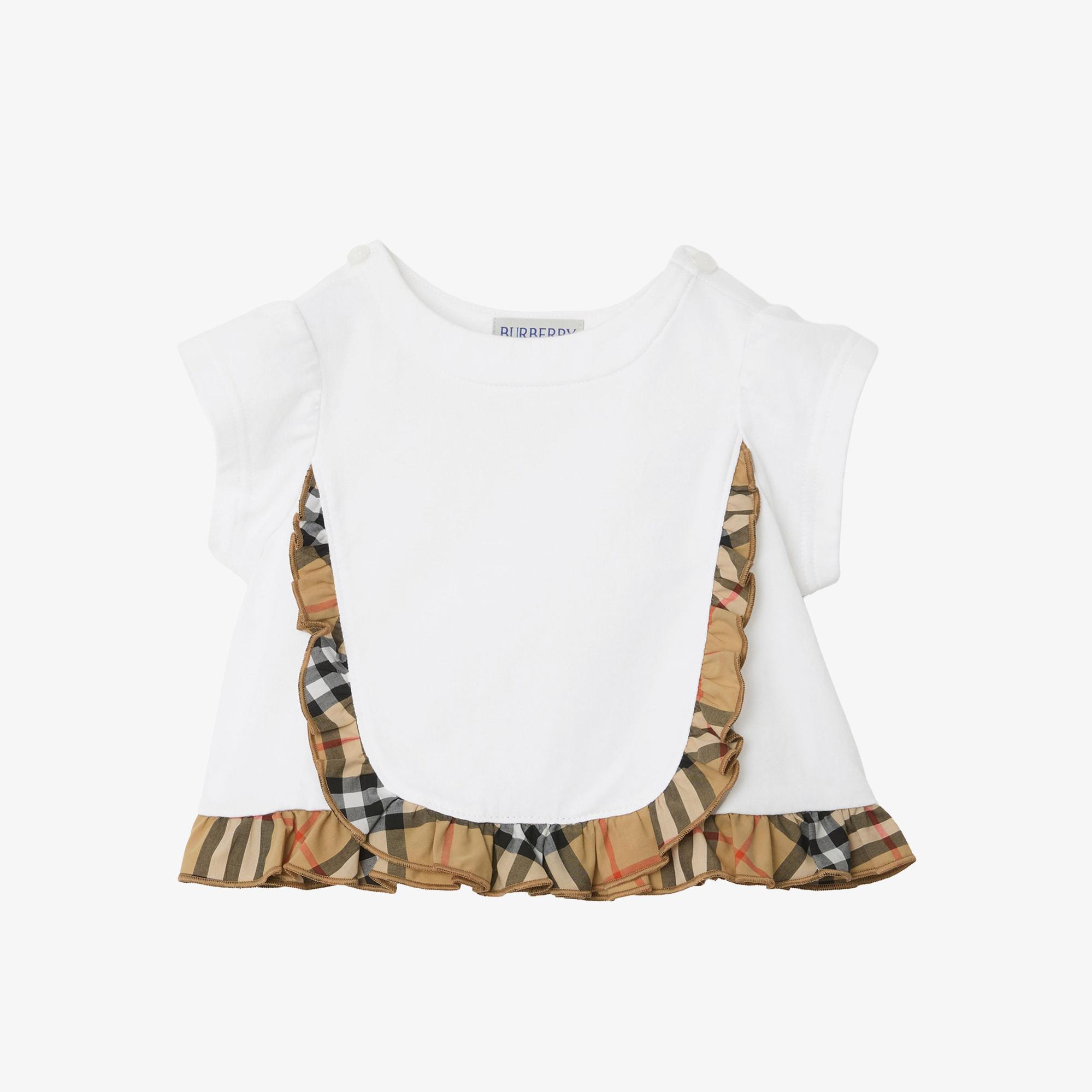Burberry Roxy Frıll Çocuk Beyaz T-Shirt