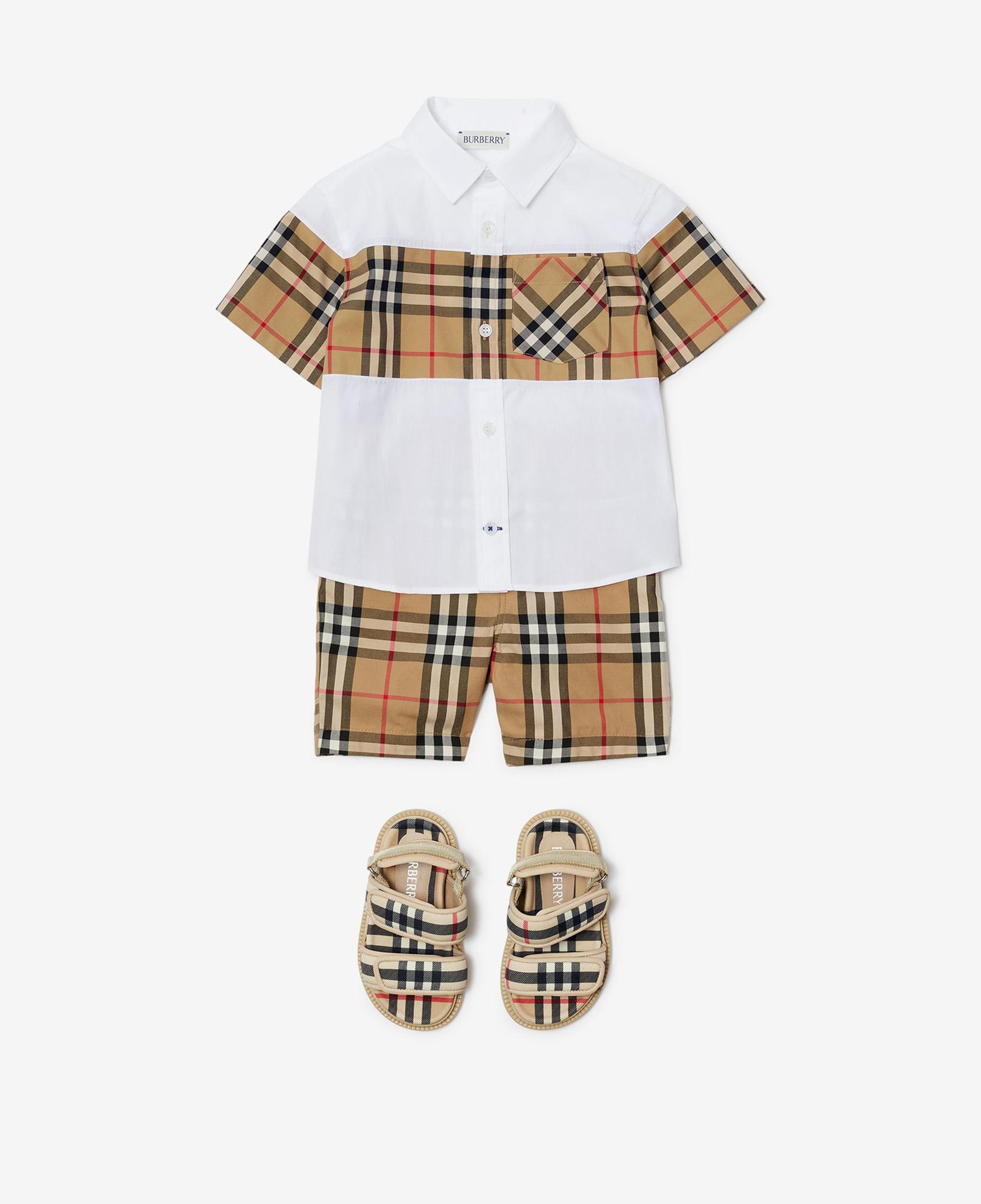 Burberry Check Pamuk Çocuk Bej Şort
