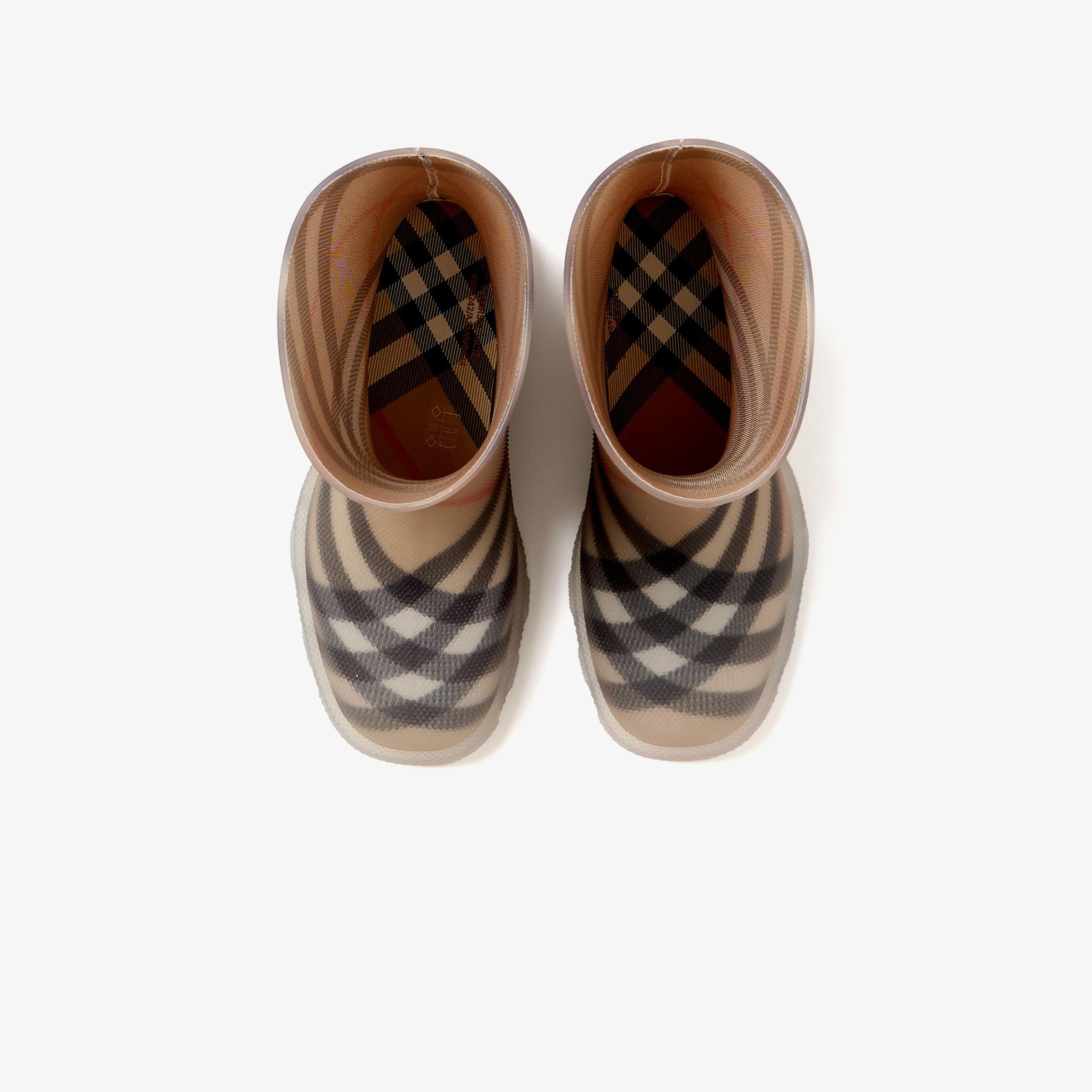 Burberry Check Rubber Marsh High Çocuk Bej Bot
