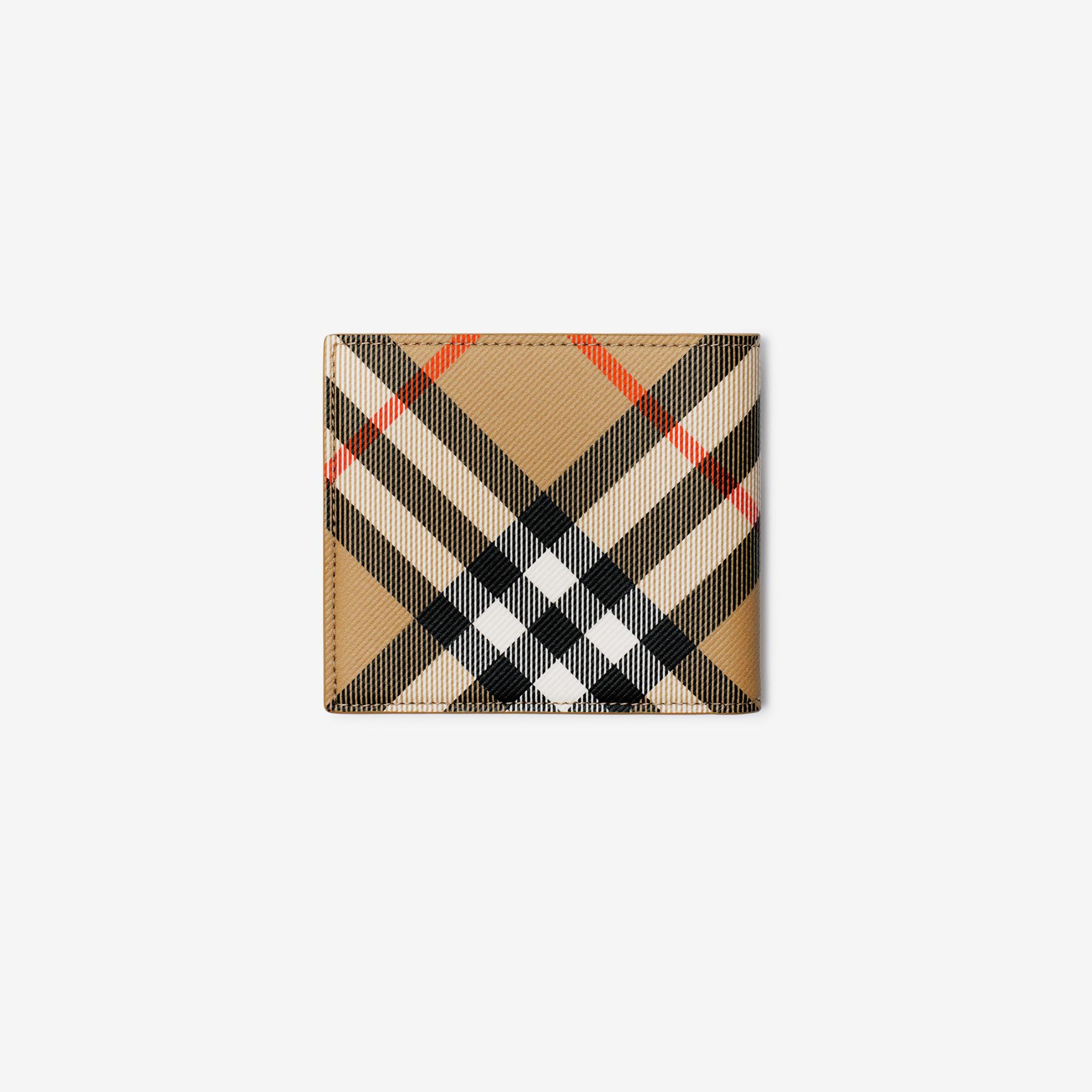 Burberry Check Bifold Erkek Bej Cüzdan