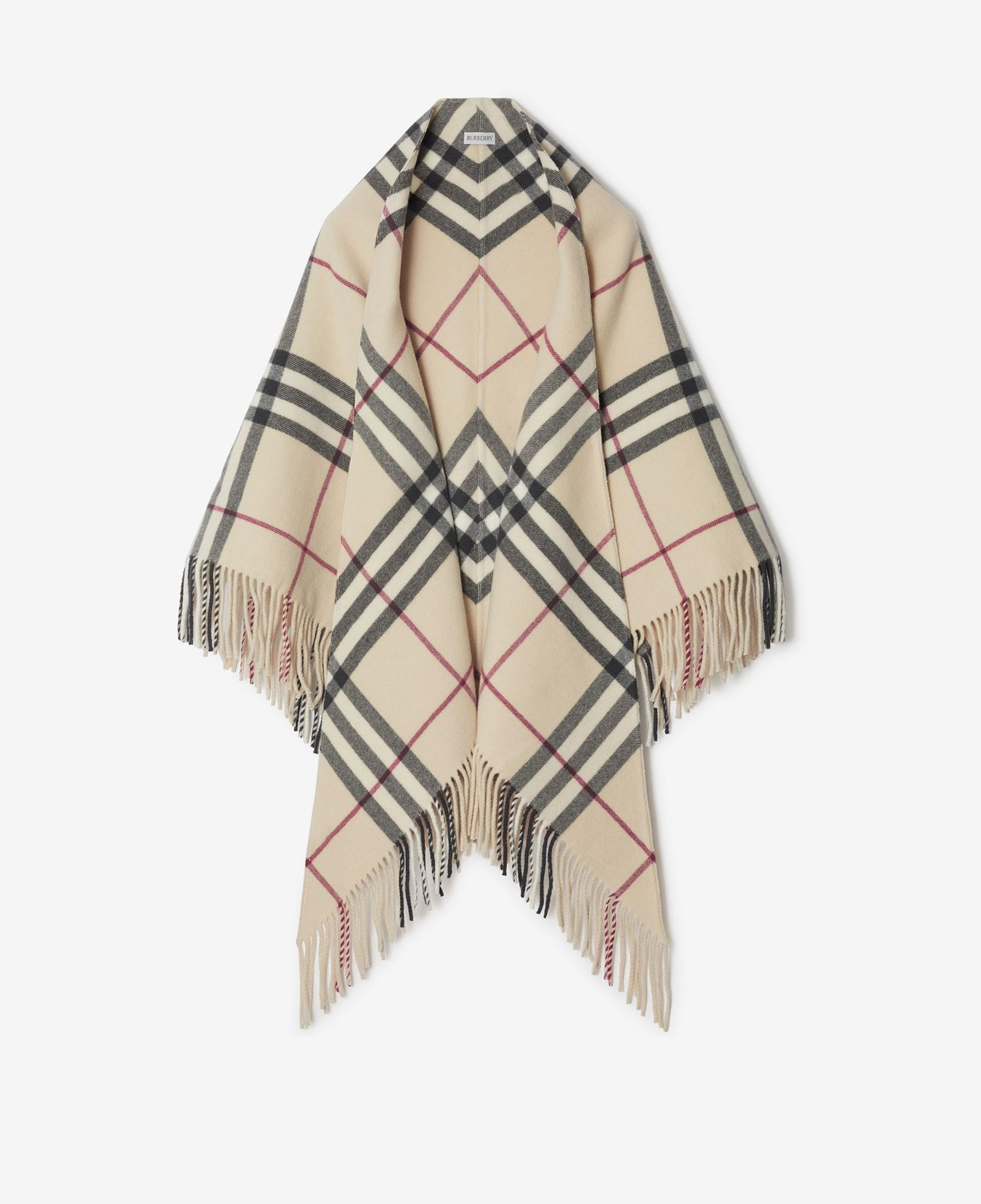 Burberry Gnt Wool Kadın Krem Panço