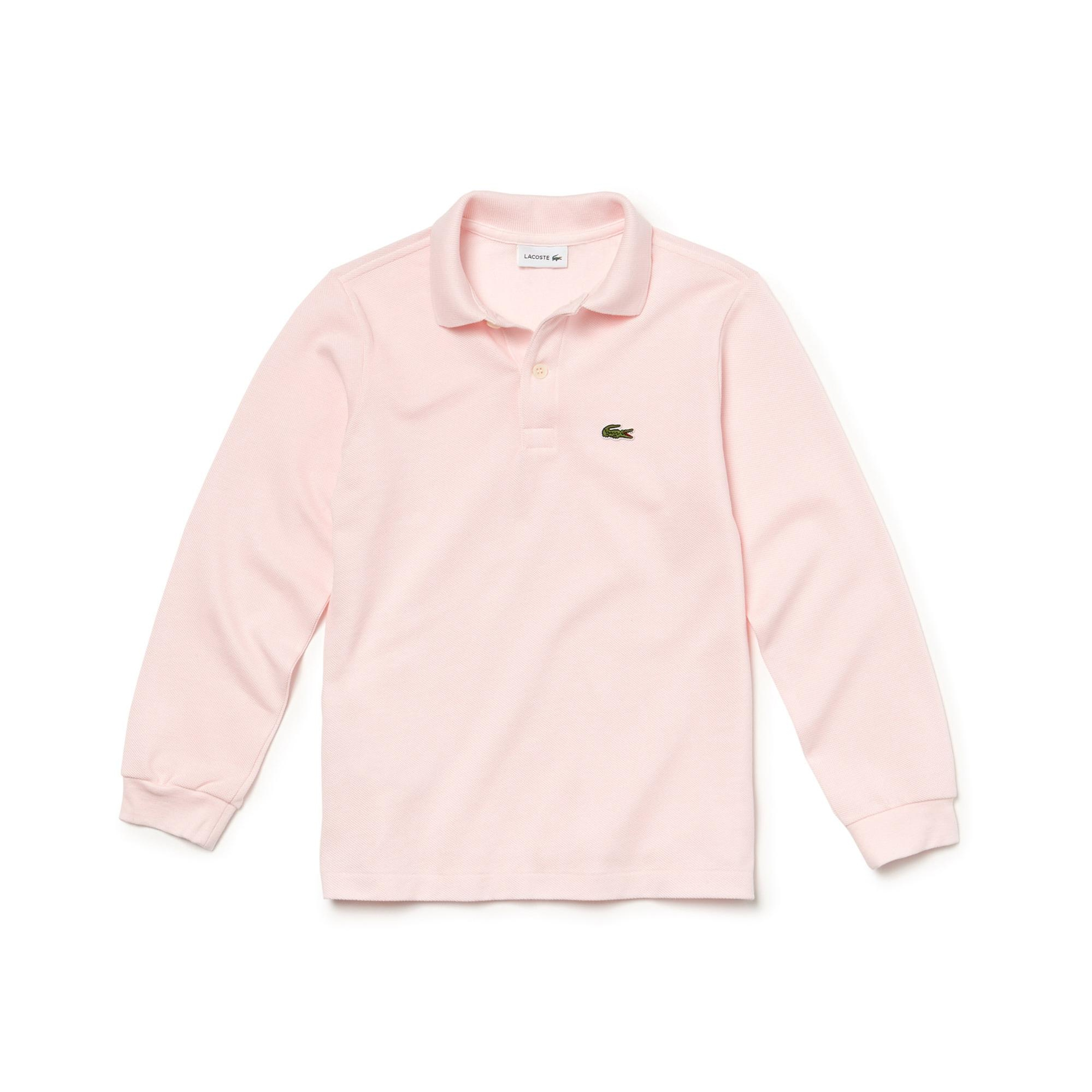 Lacoste Erkek Çocuk Regular Fit Uzun Kollu Pembe Polo
