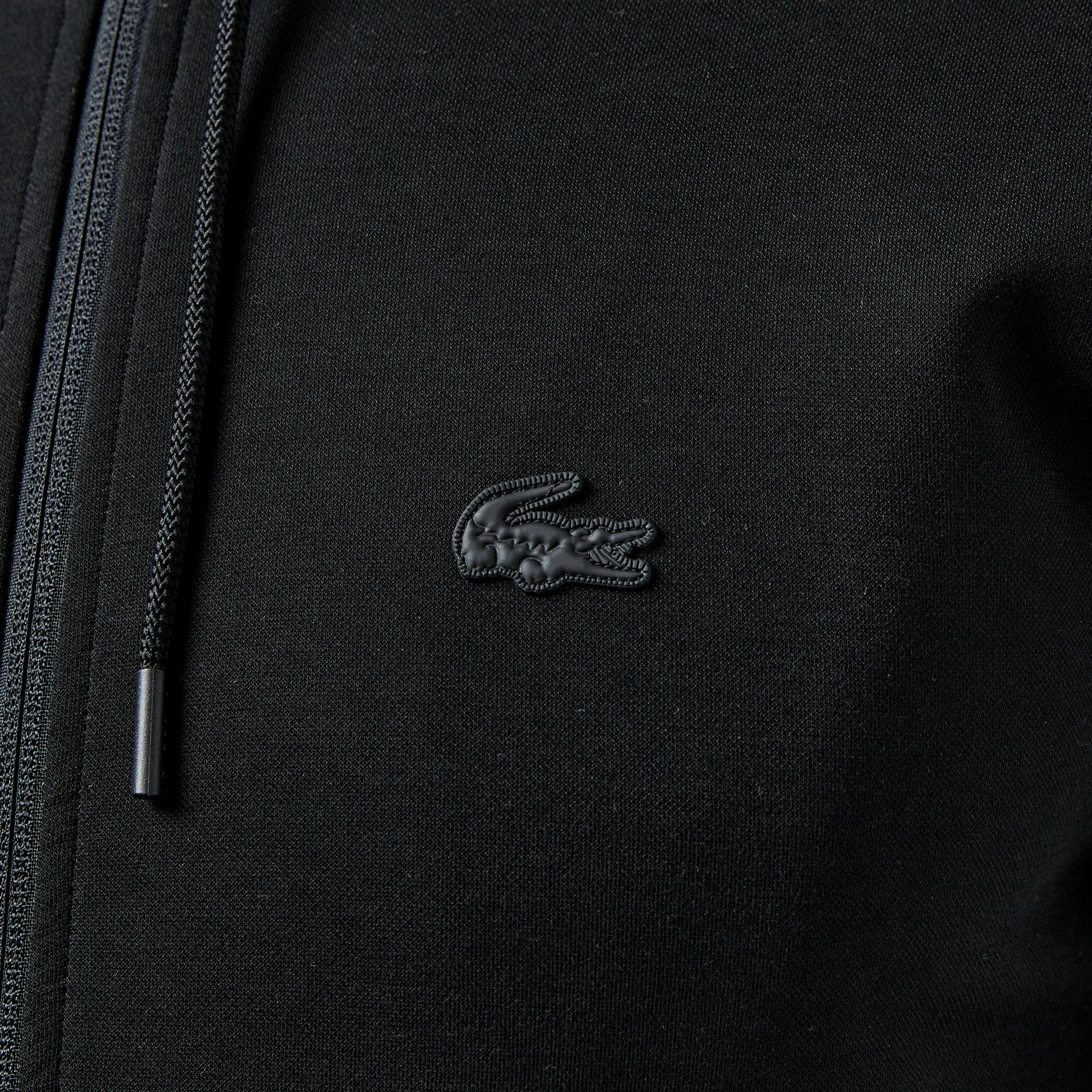 Lacoste Erkek Slim Fit Kapüşonlu Siyah Sweatshirt