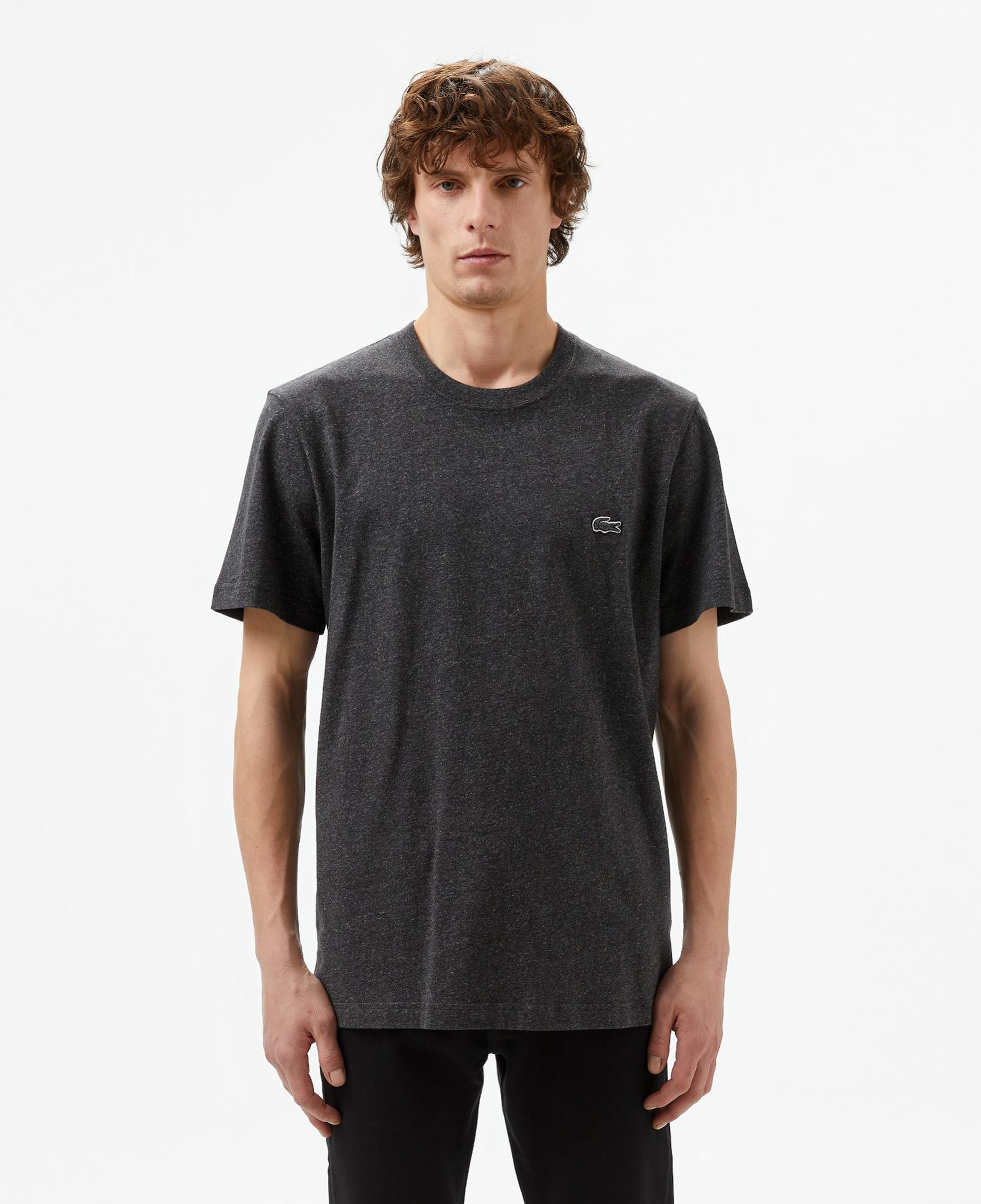 Lacoste Erkek Regular Fit Bisiklet Yaka Koyu Gri T-Shirt