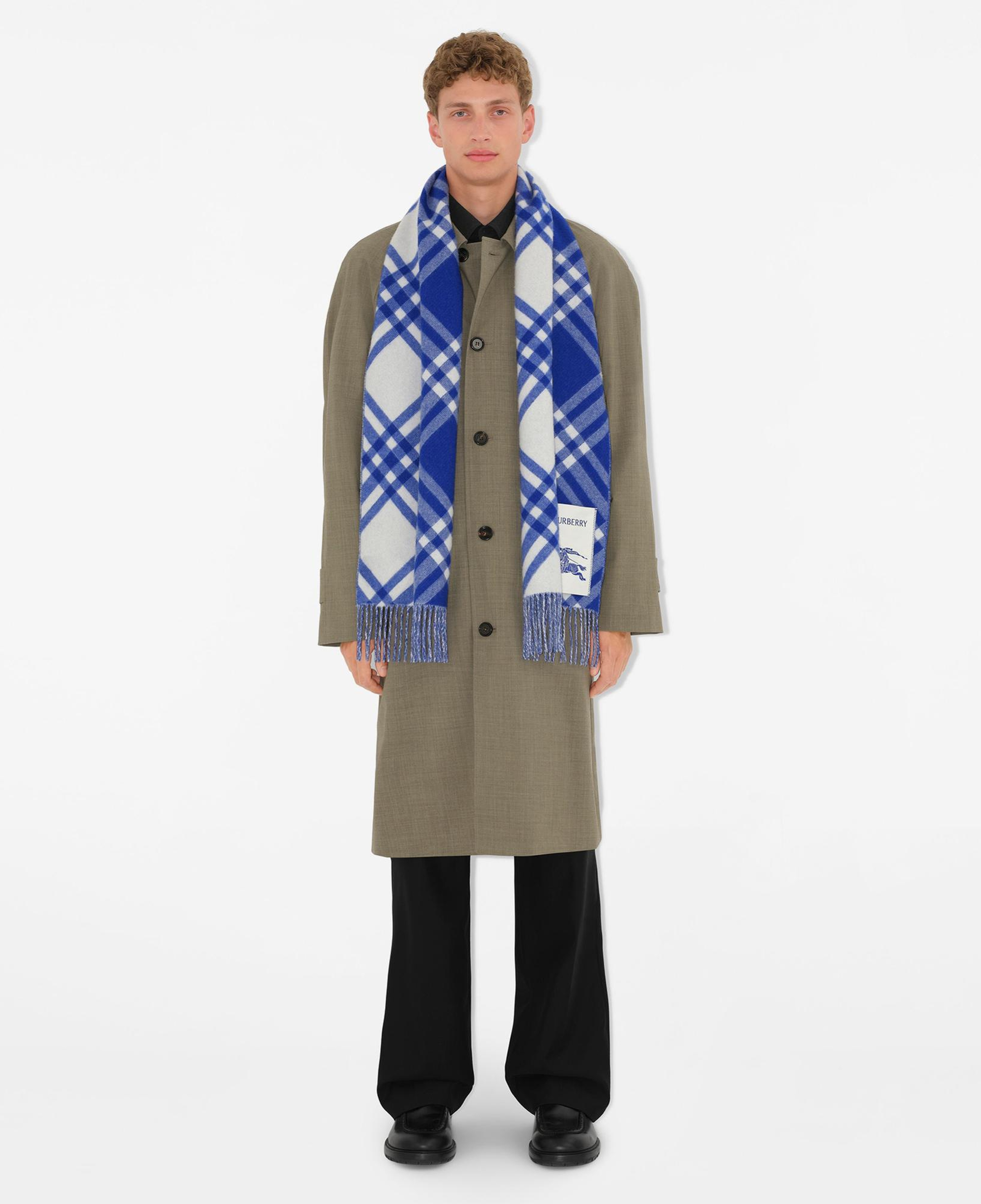 Burberry Check Kaşmir Kadın Lacivert Atkı