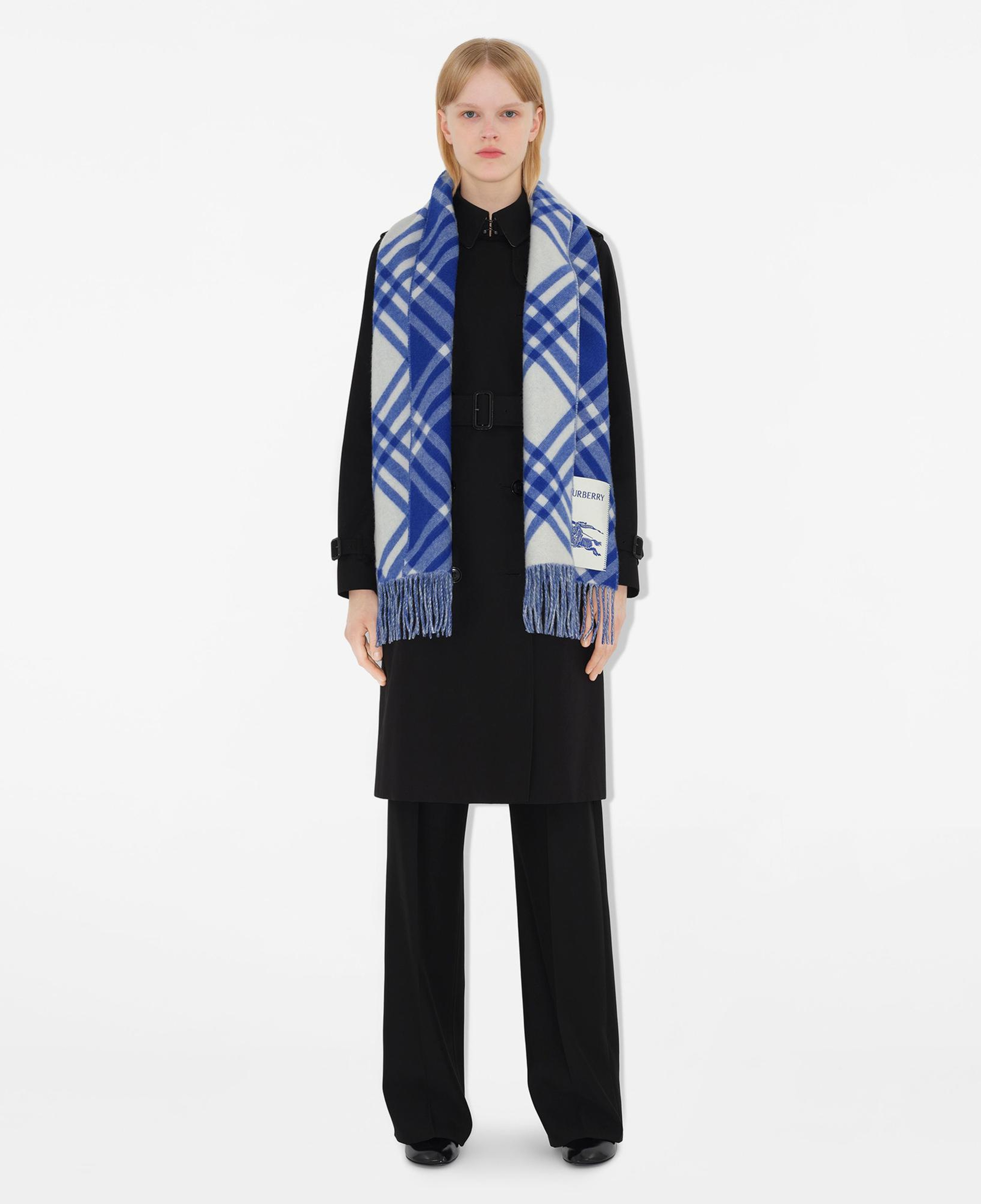 Burberry Check Kaşmir Kadın Lacivert Atkı