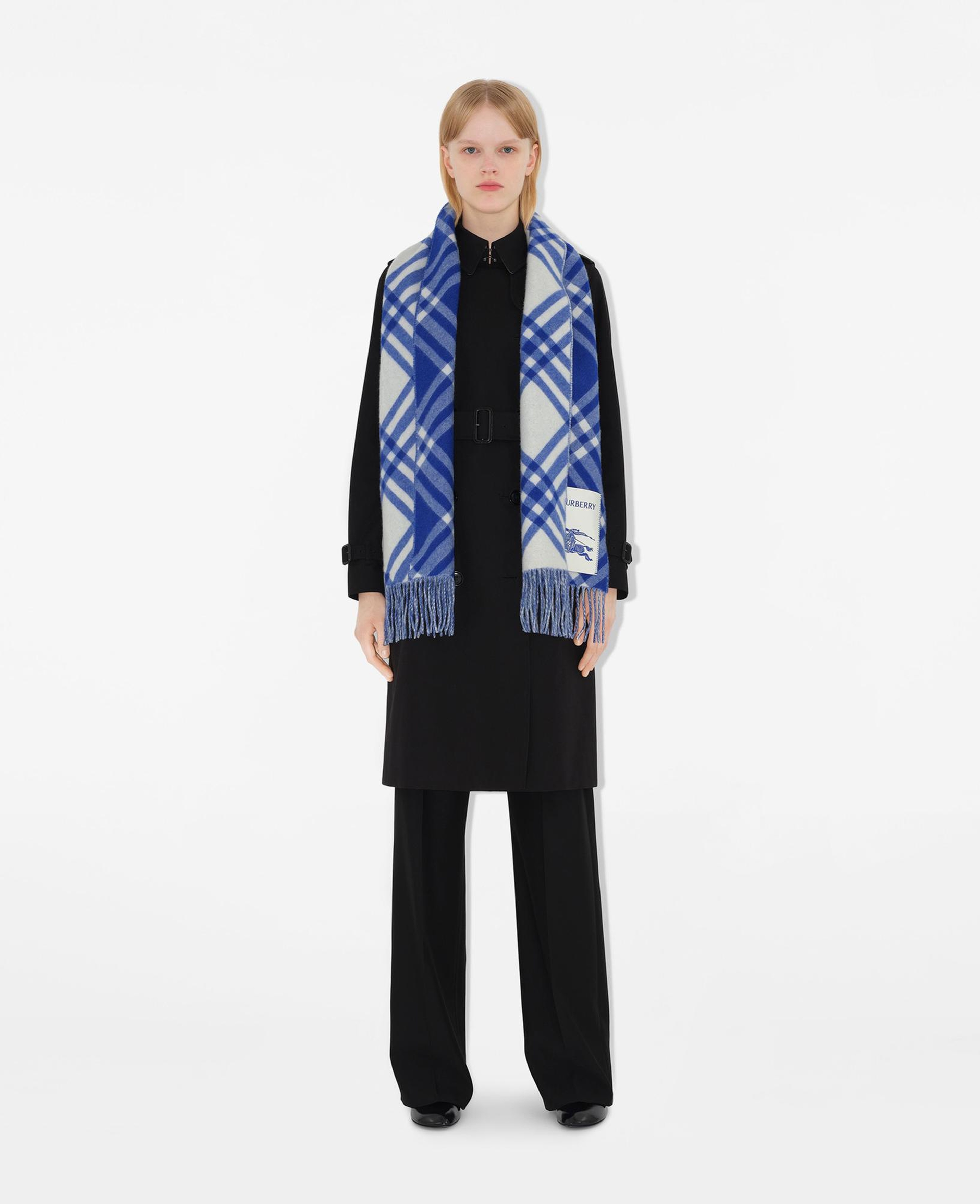 Burberry Check Kaşmir Kadın Lacivert Atkı