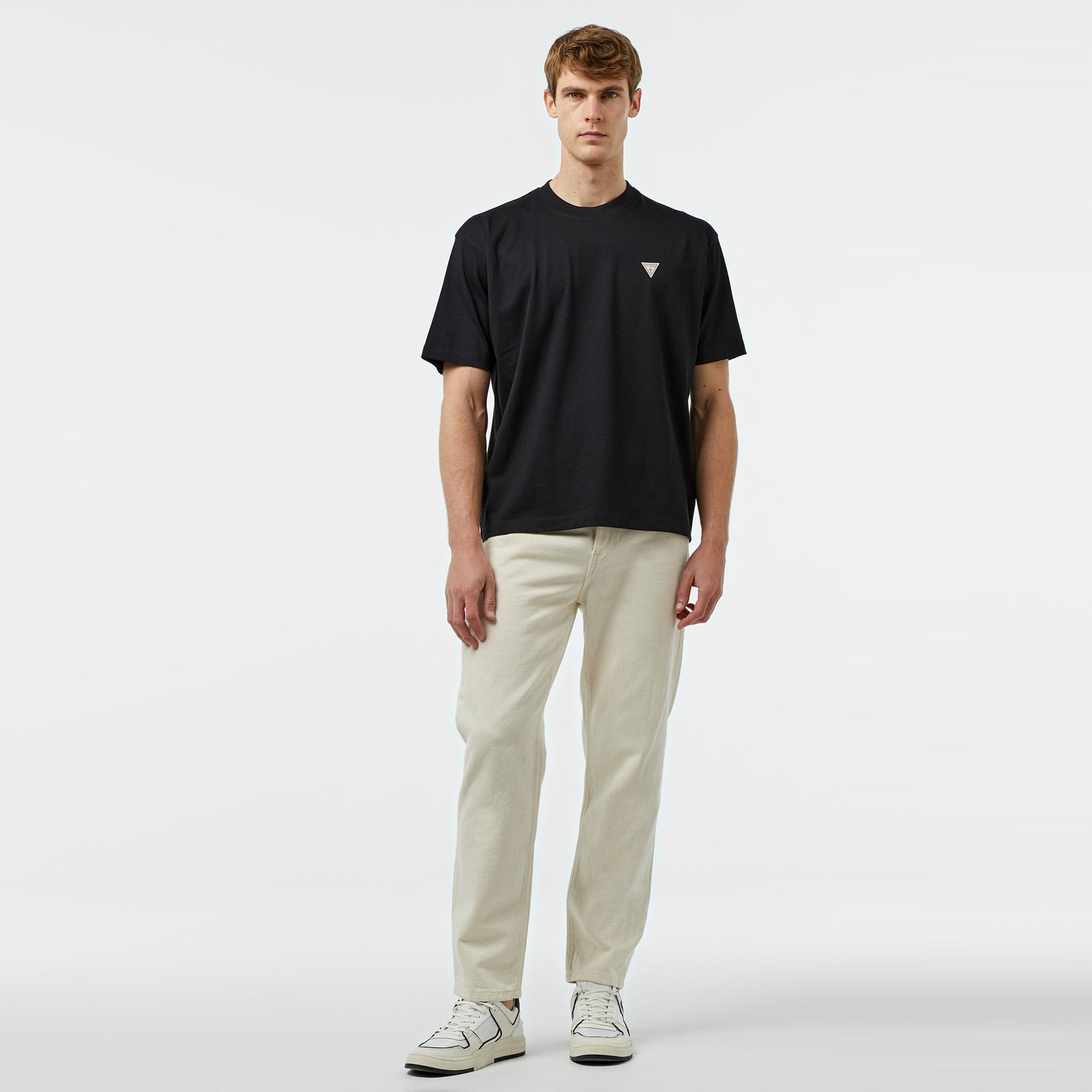 Guess Mini Tri Mid Organic Heavy Jersey 205 Erkek Siyah T-Shirt