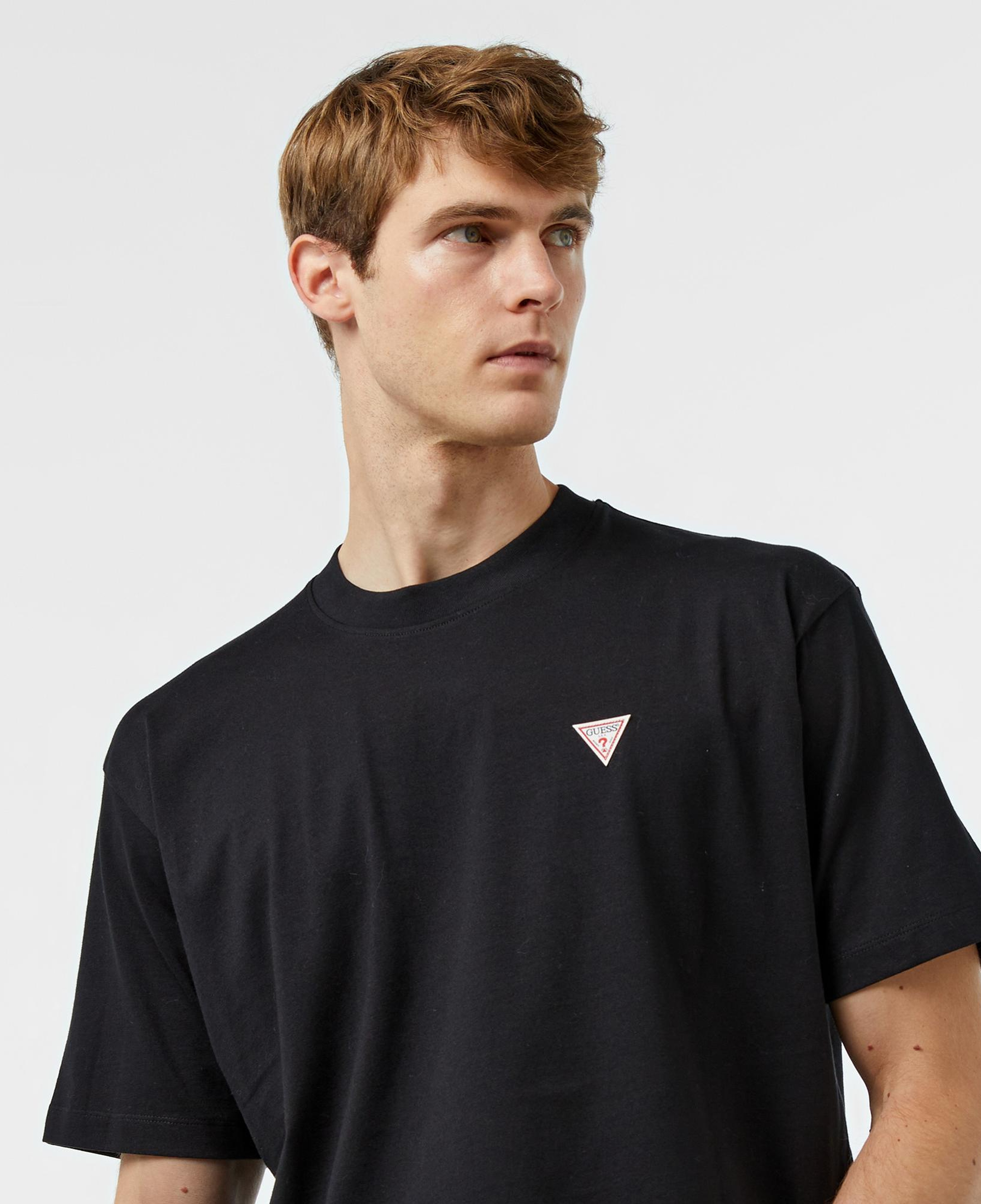 Guess Mini Tri Mid Organic Heavy Jersey 205 Erkek Siyah T-Shirt