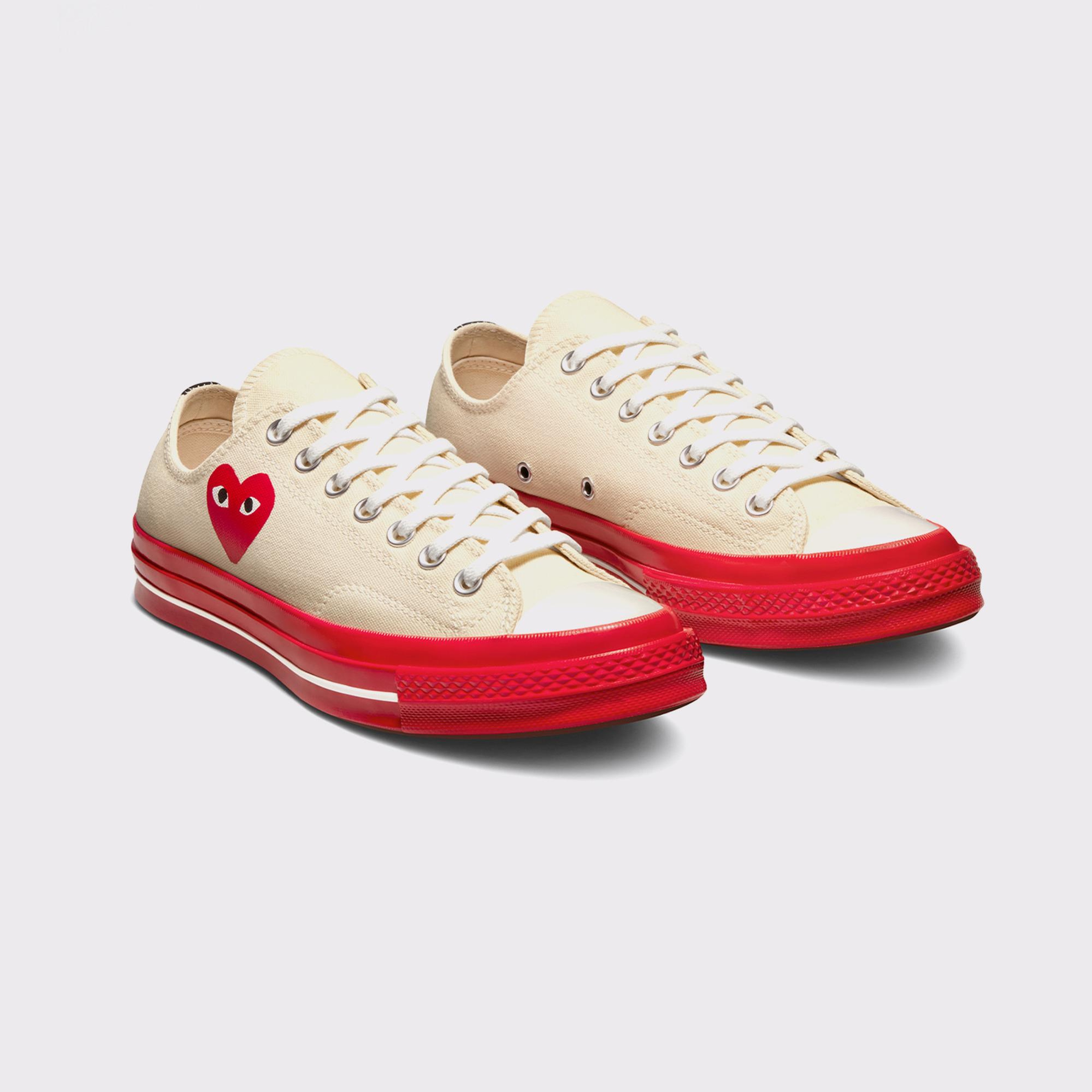 Converse X Comme Des Garçons Play Chuck 70 Unisex Krem Sneaker