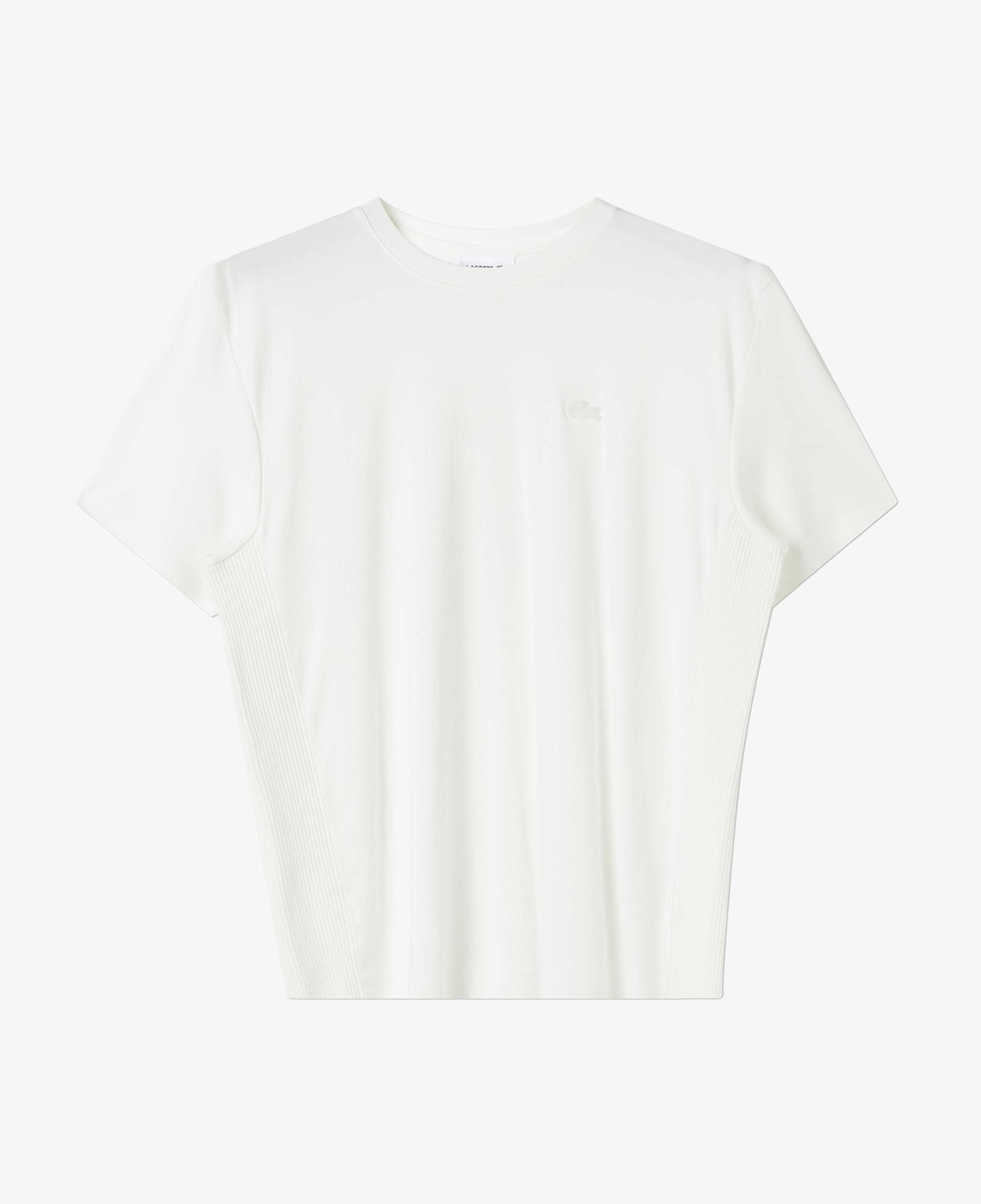 Lacoste Kadın Relaxed Fit Bisiklet Yaka Koyu Beyaz T-Shirt