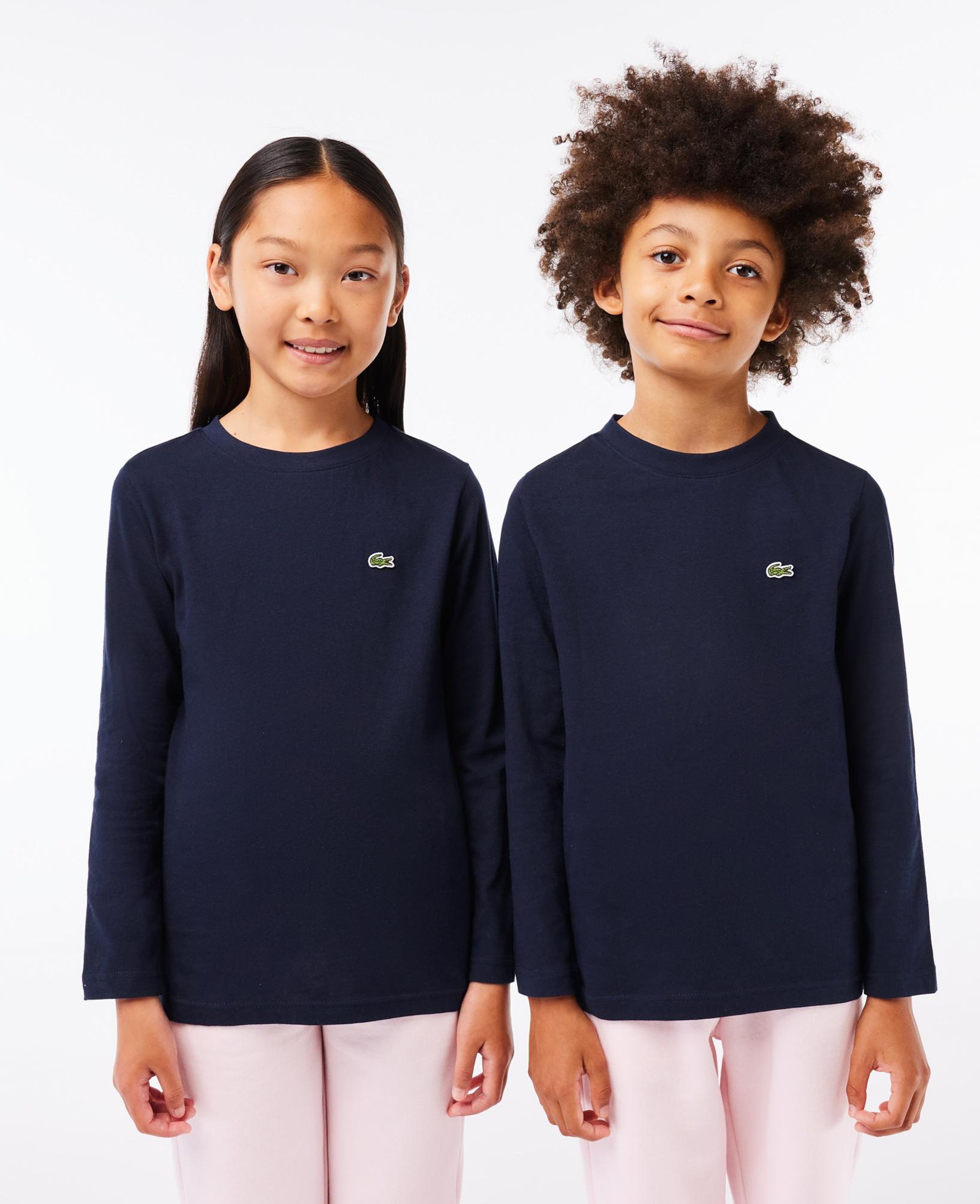 Lacoste Çocuk Uzun Kollu Bisiklet Yaka Lacivert T-Shirt