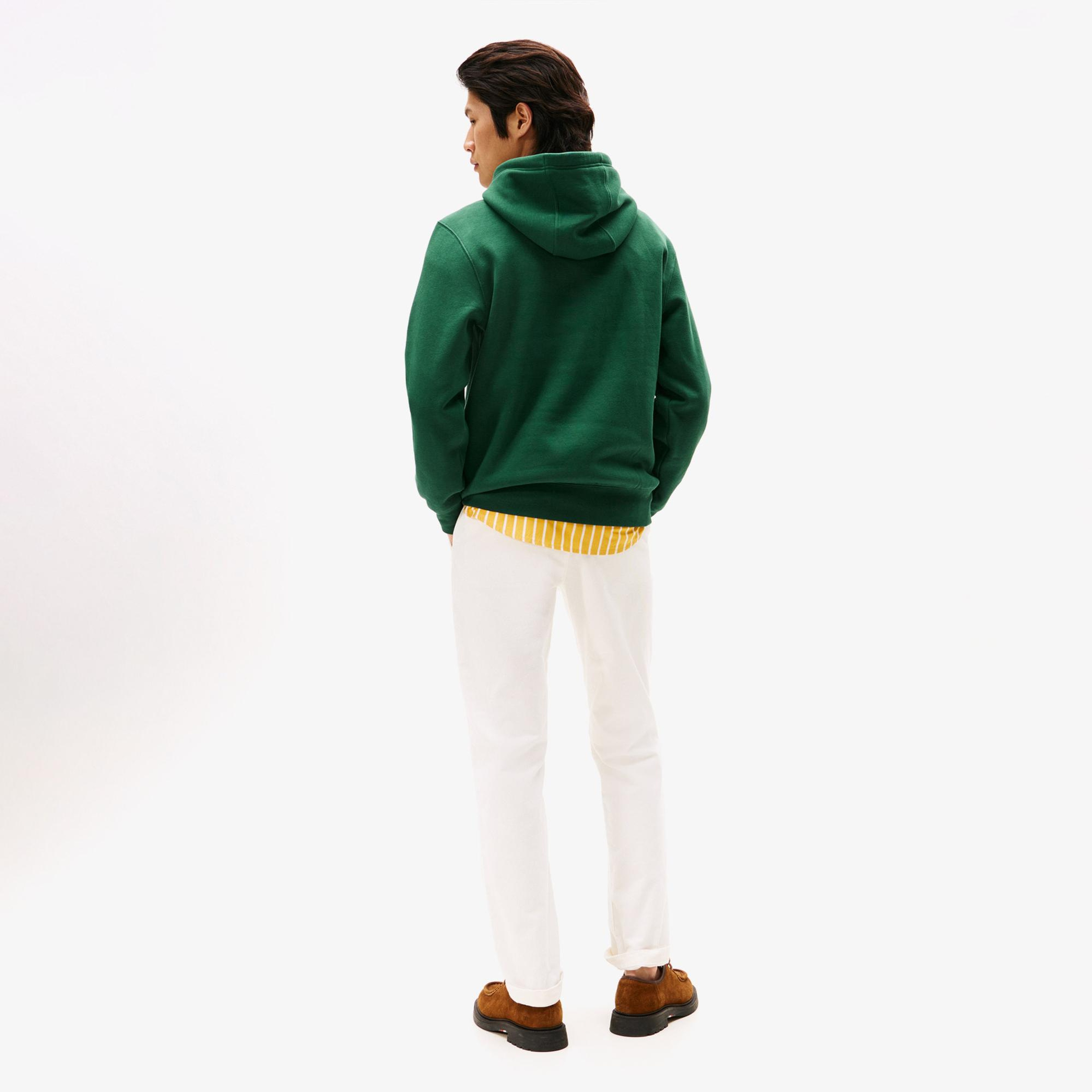 Tommy Hilfiger Chest Insert Erkek Yeşil Hoodie