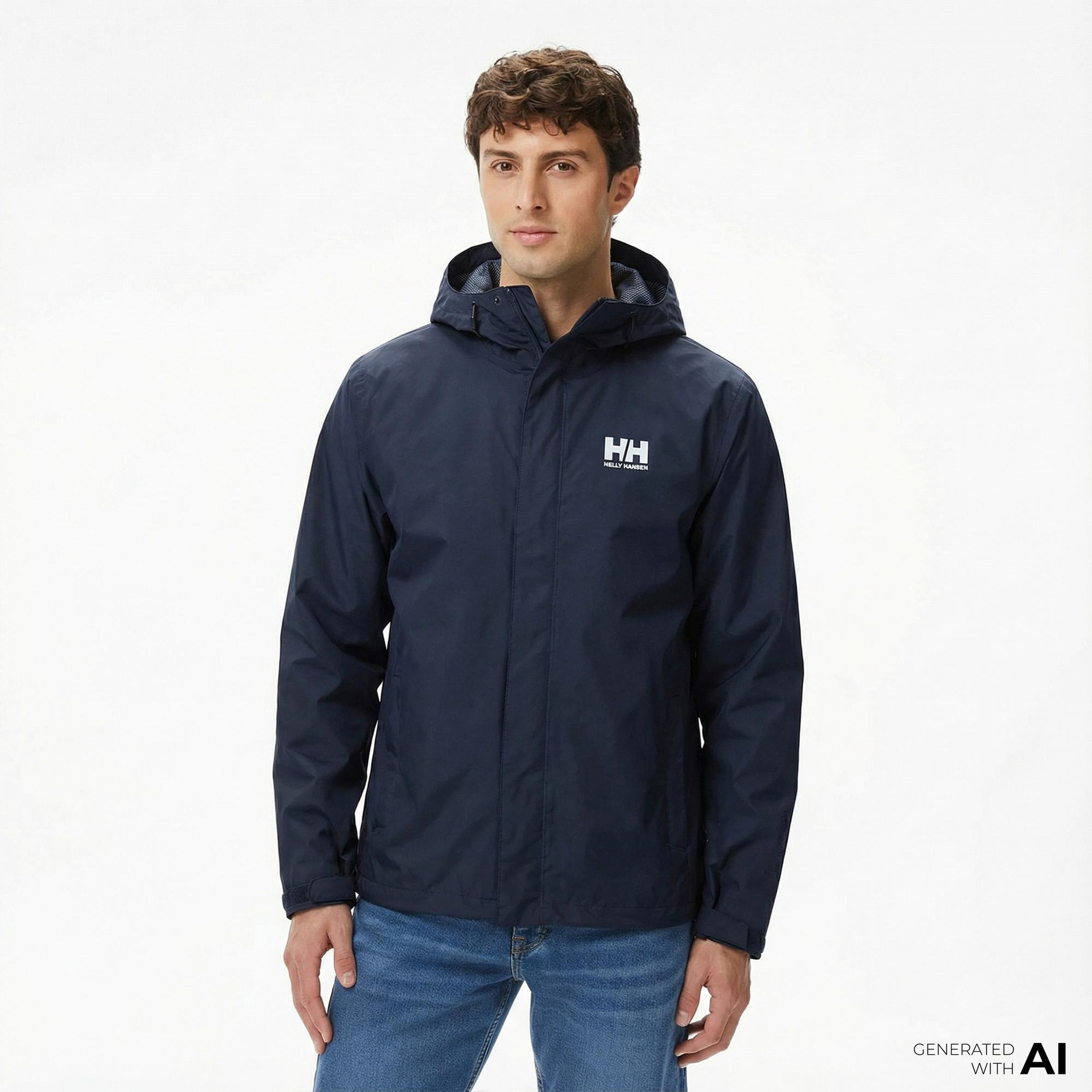 Helly Hansen Seven J Erkek Lacivert Yağmurluk