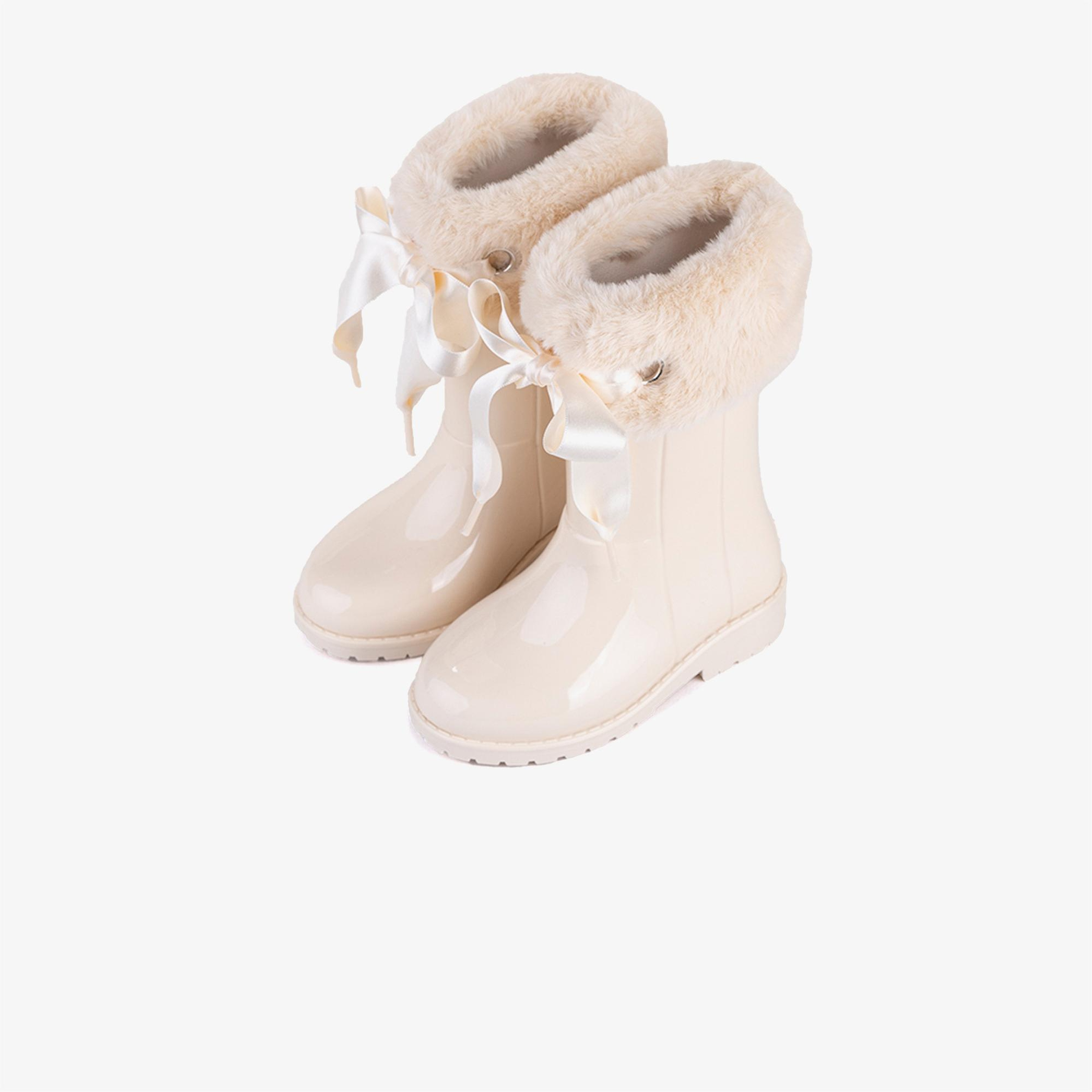 Igor Campera Charol Soft Çocuk Krem Yağmur Çizmesi