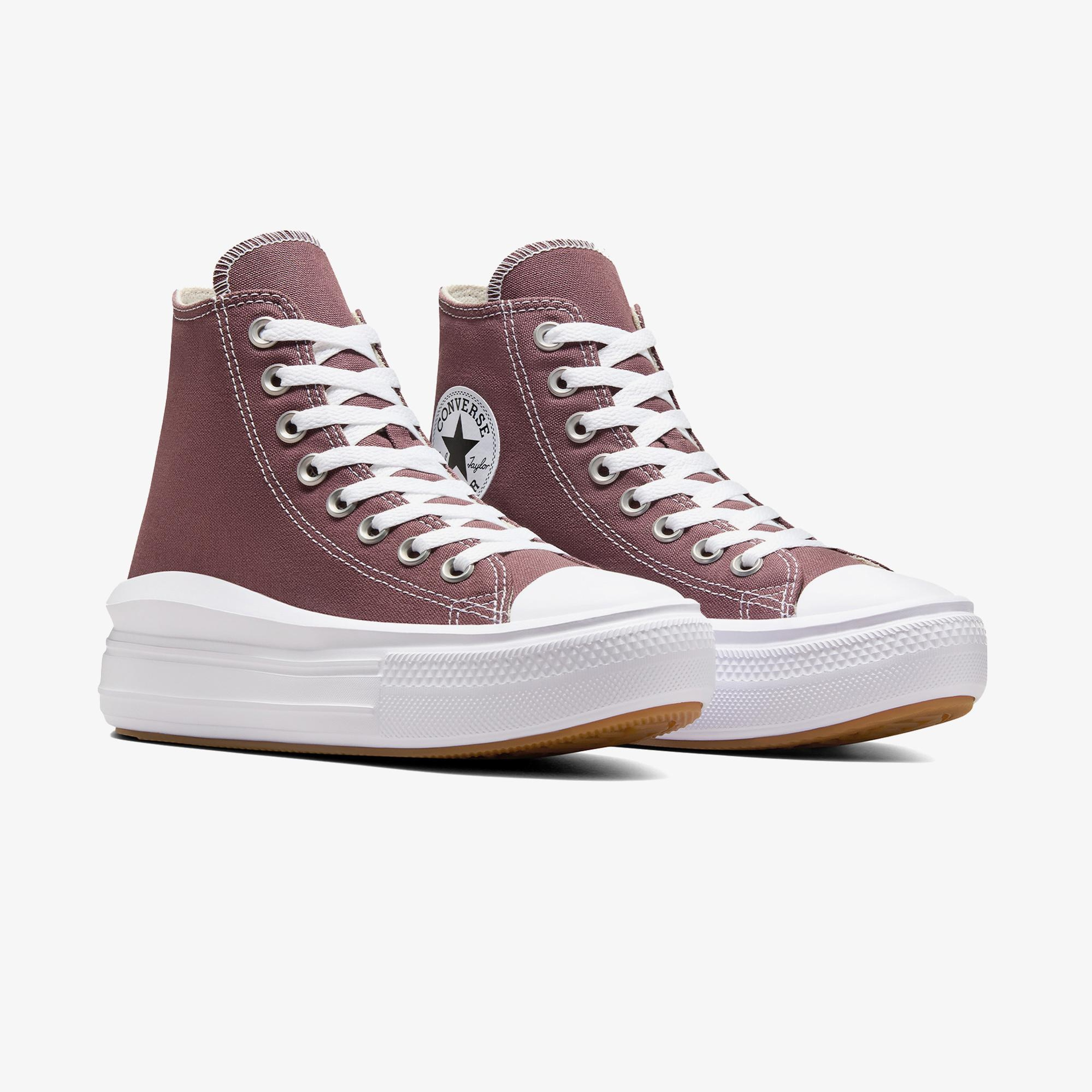 Converse Chuck Taylor All Star Move Platform Kadın Bordo Platform Sneaker
