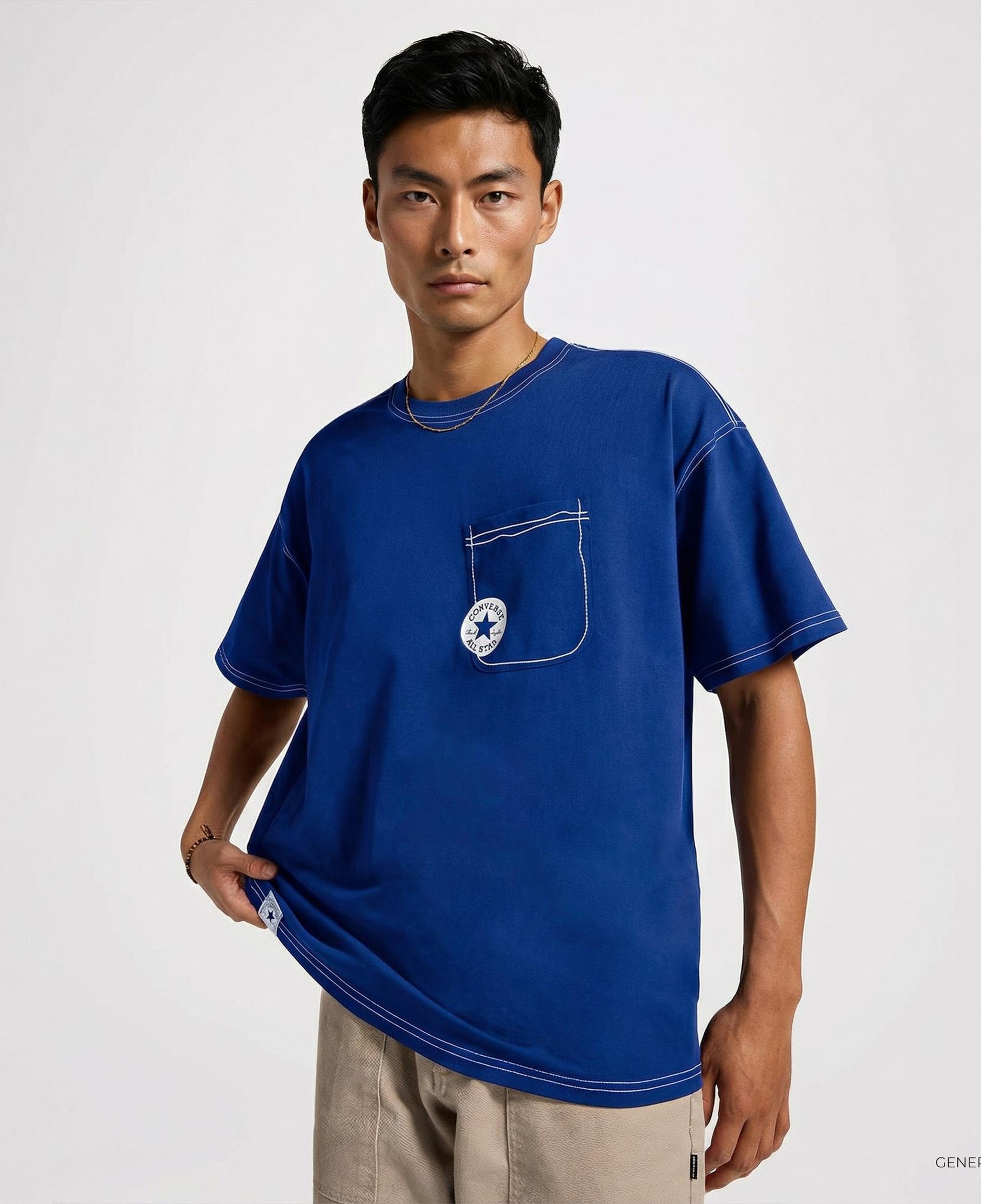 Converse Erkek Mavi T-Shirt