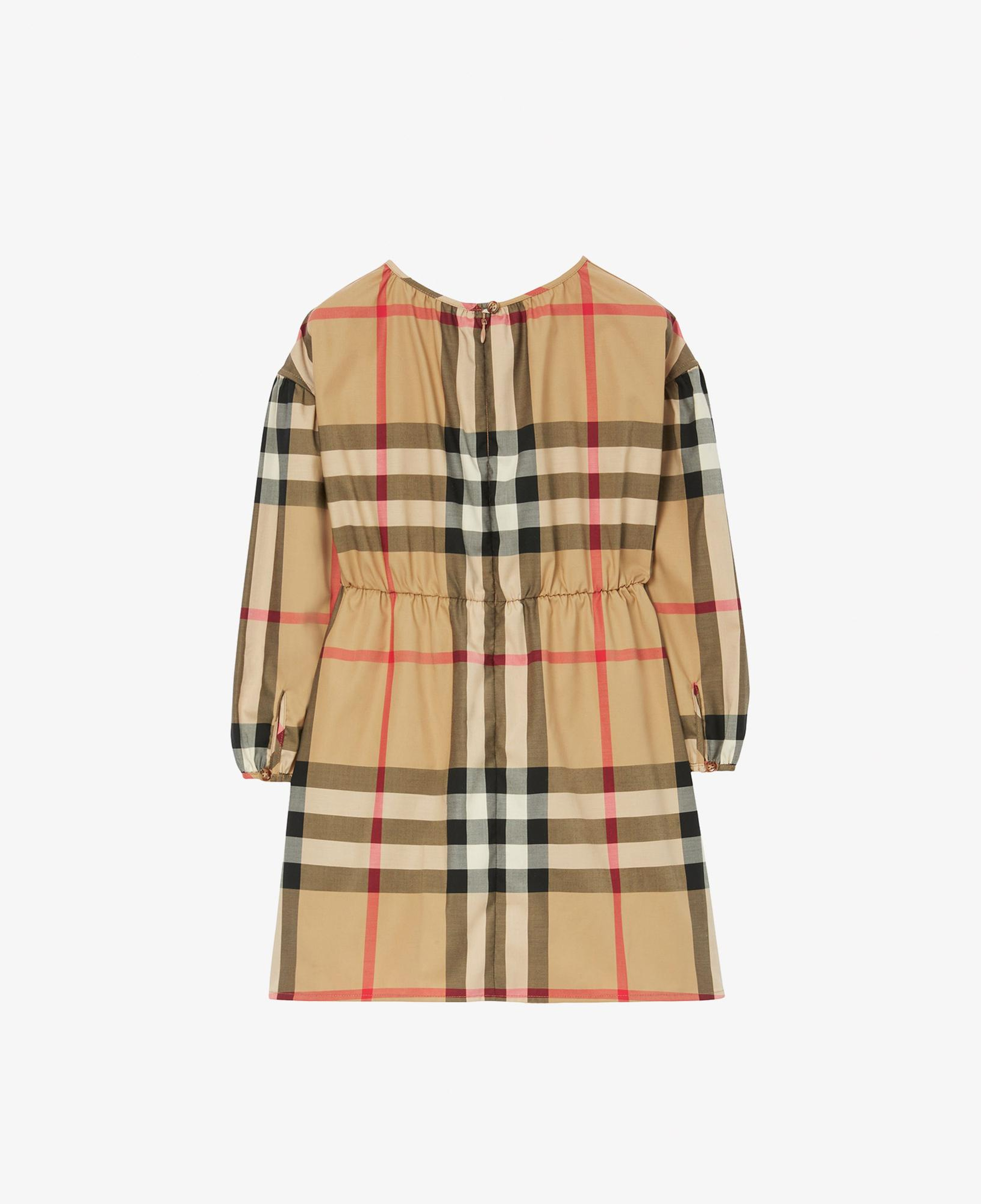 Burberry Savannah Stretch Cotton Çocuk Bej Elbise