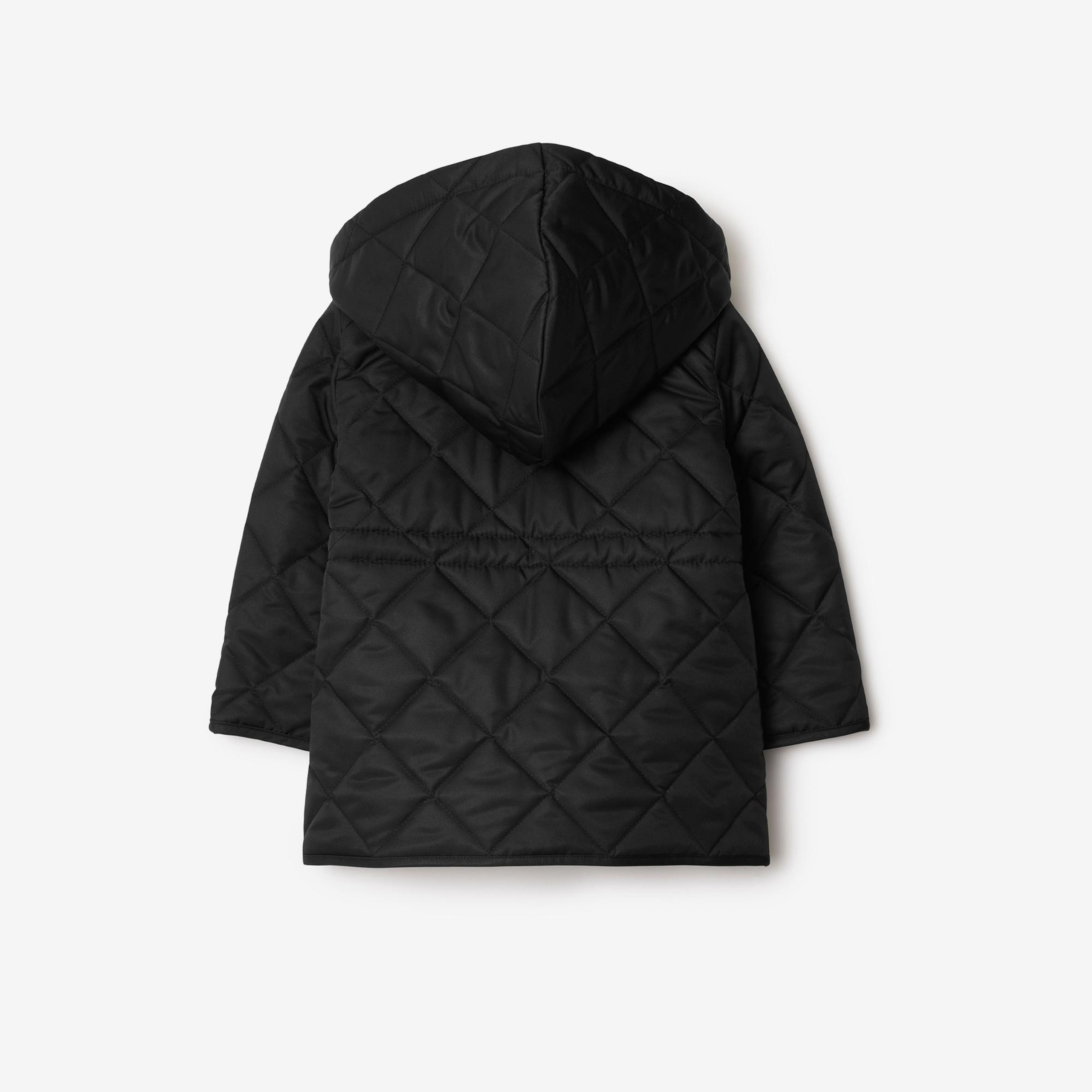 Burberry Rowan Quilted Çocuk Siyah Mont