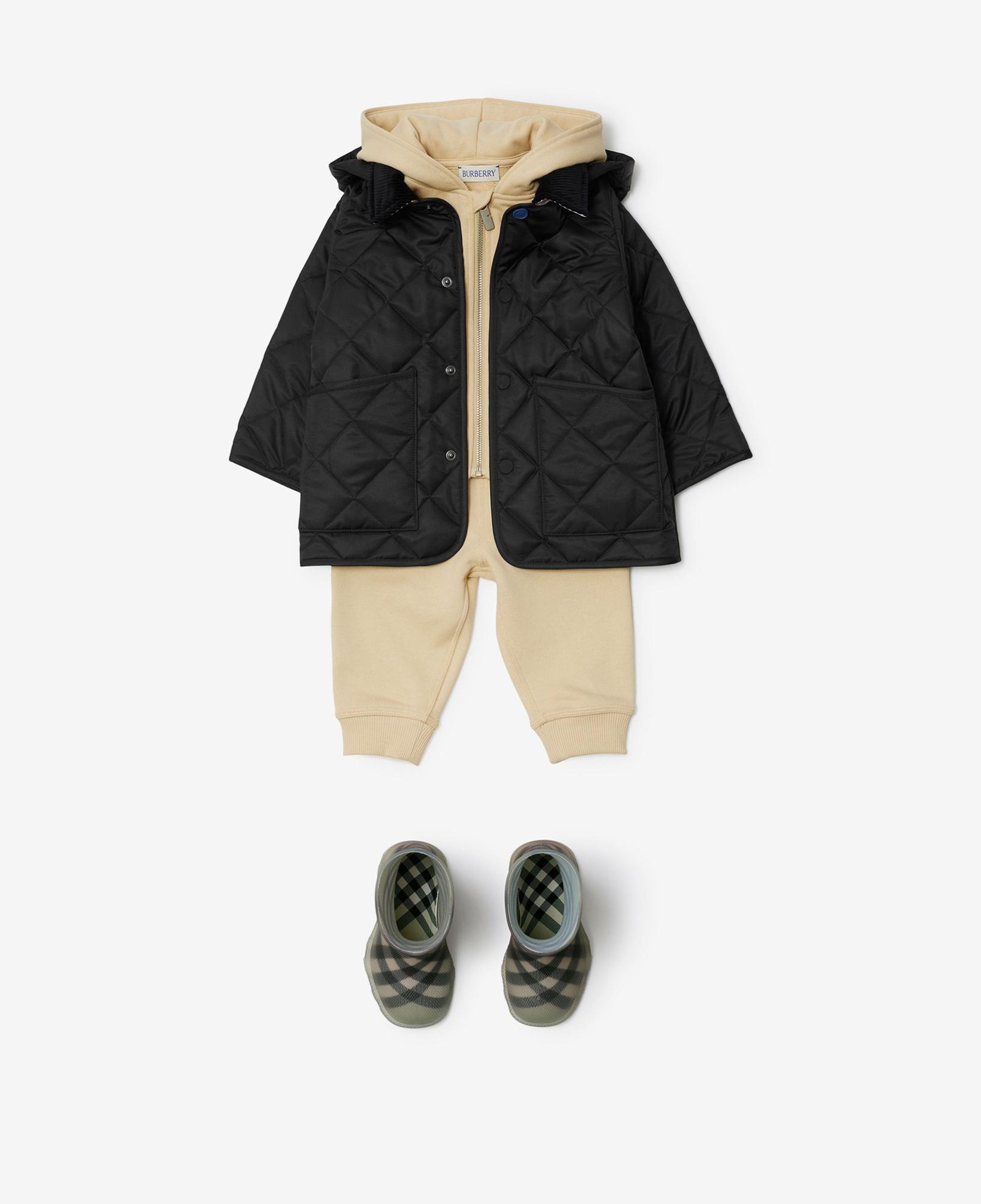 Burberry Rowan Quilted Çocuk Siyah Mont