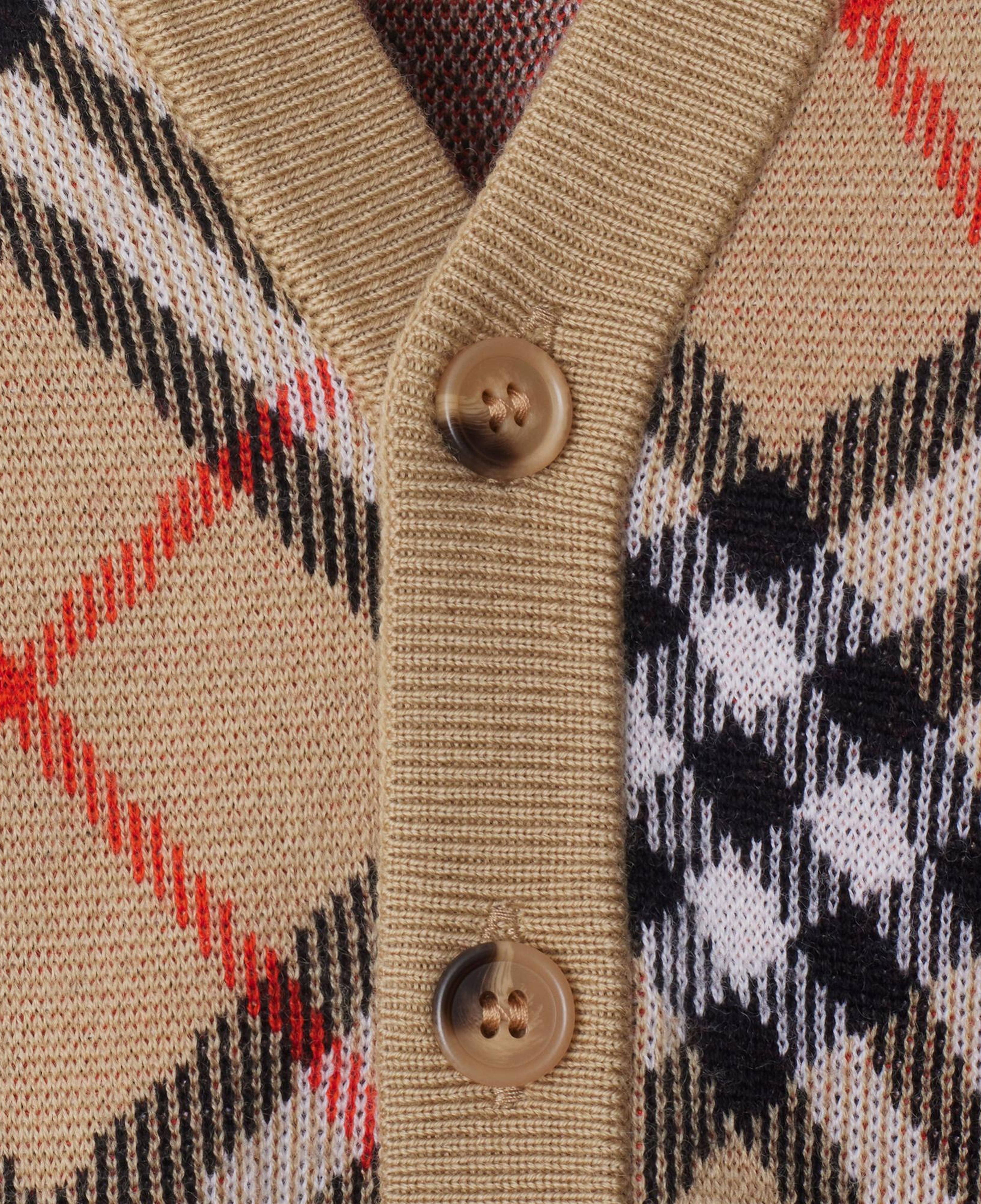 Burberry Graham Wool Cardigan Çocuk Bej Hırka
