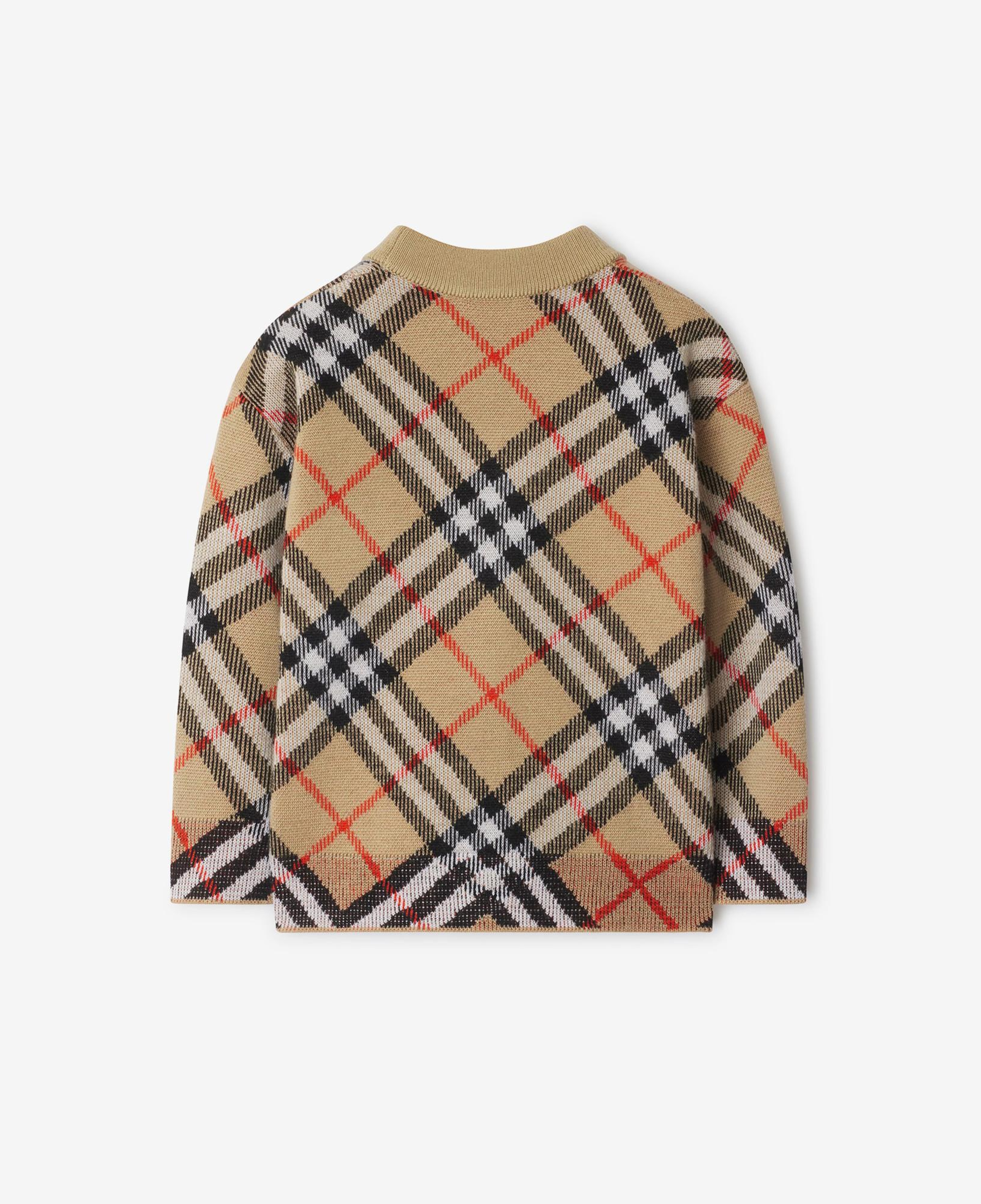 Burberry Graham Wool Cardigan Çocuk Bej Hırka